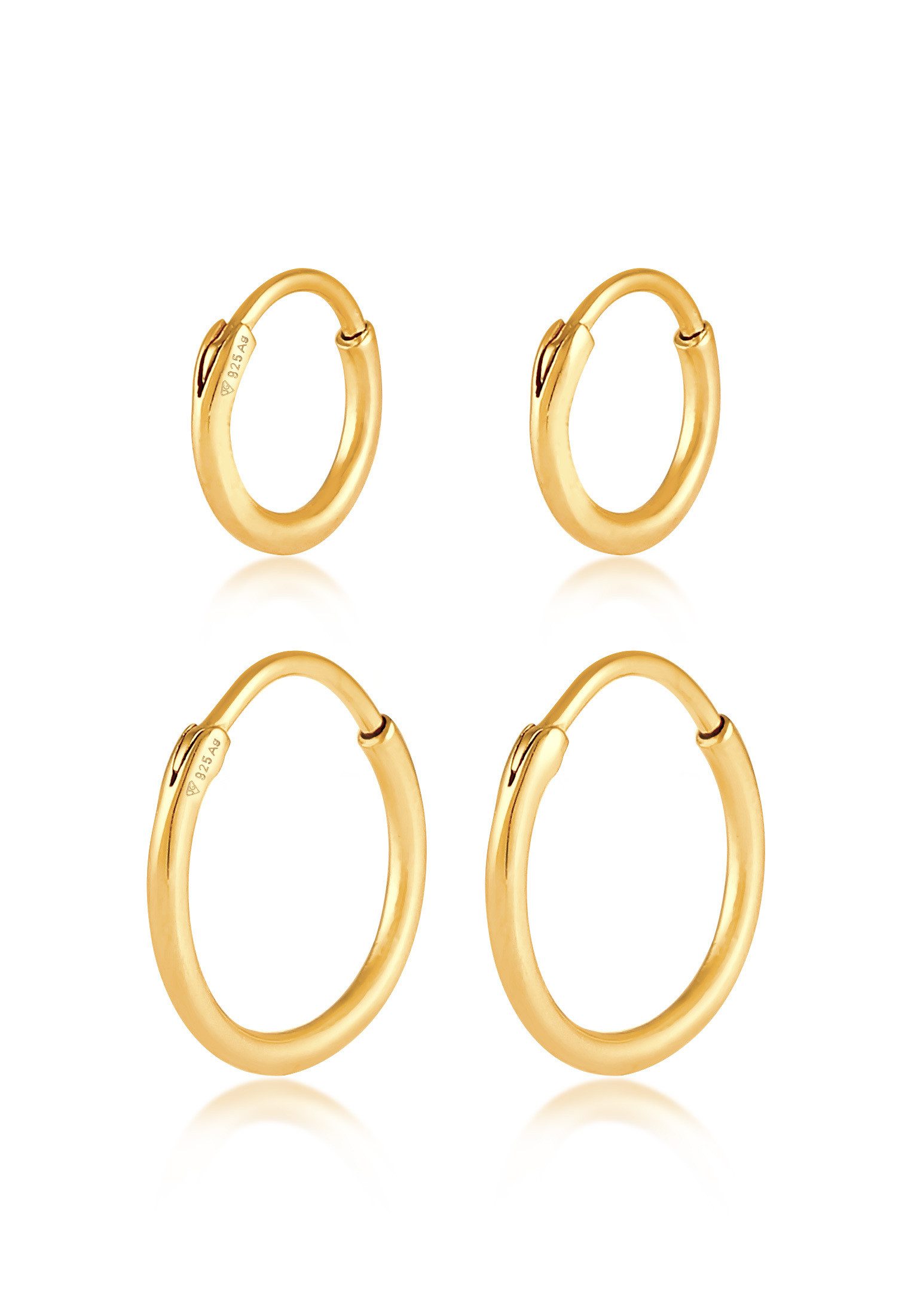 Elli Ohrring-Set Creolen 2er Set 925 Sterling Silber