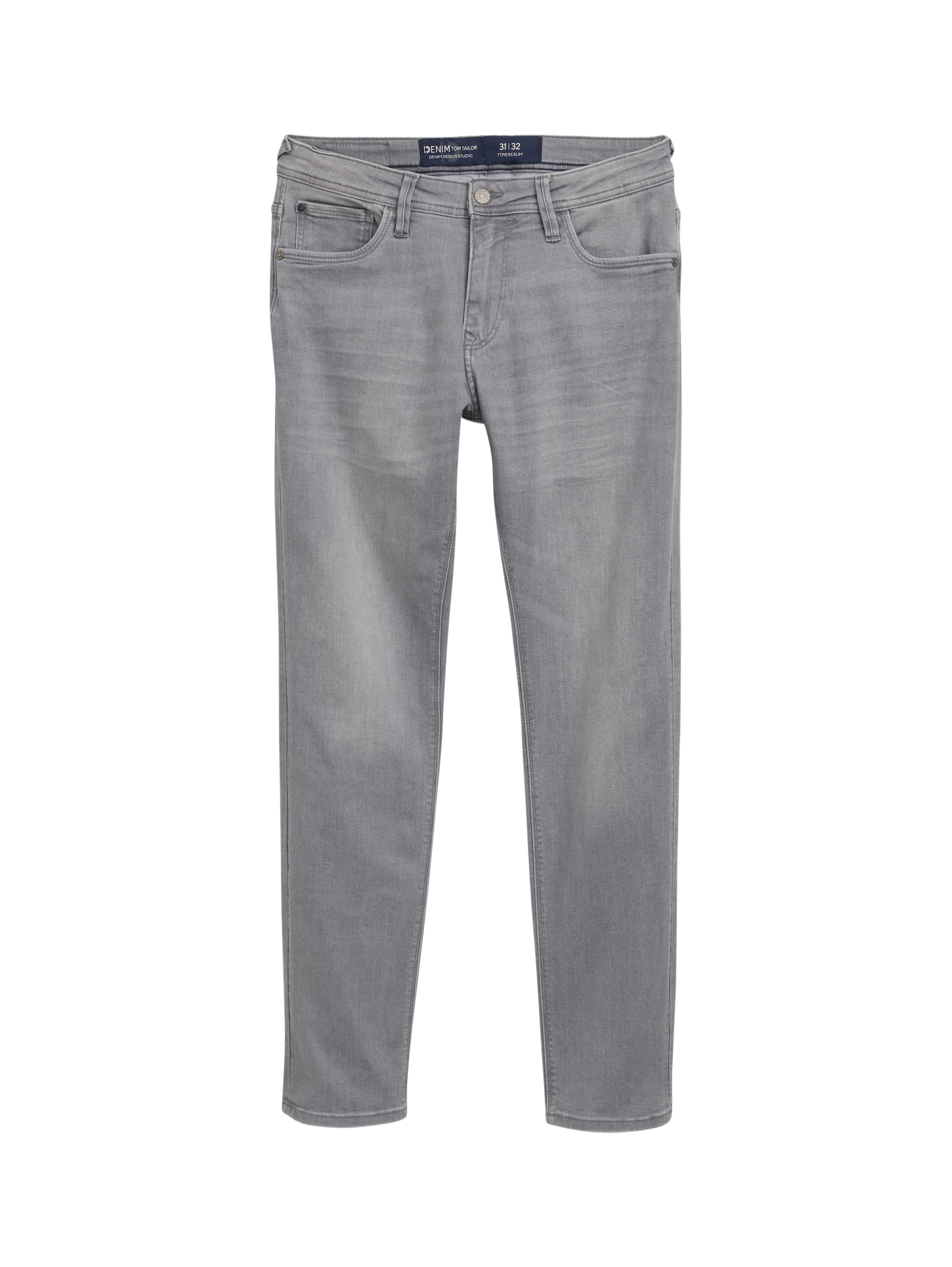 TOM TAILOR Denim 5-Pocket-Jeans S grau,Casual,Baumwolle,Unifarben,Slim Fit