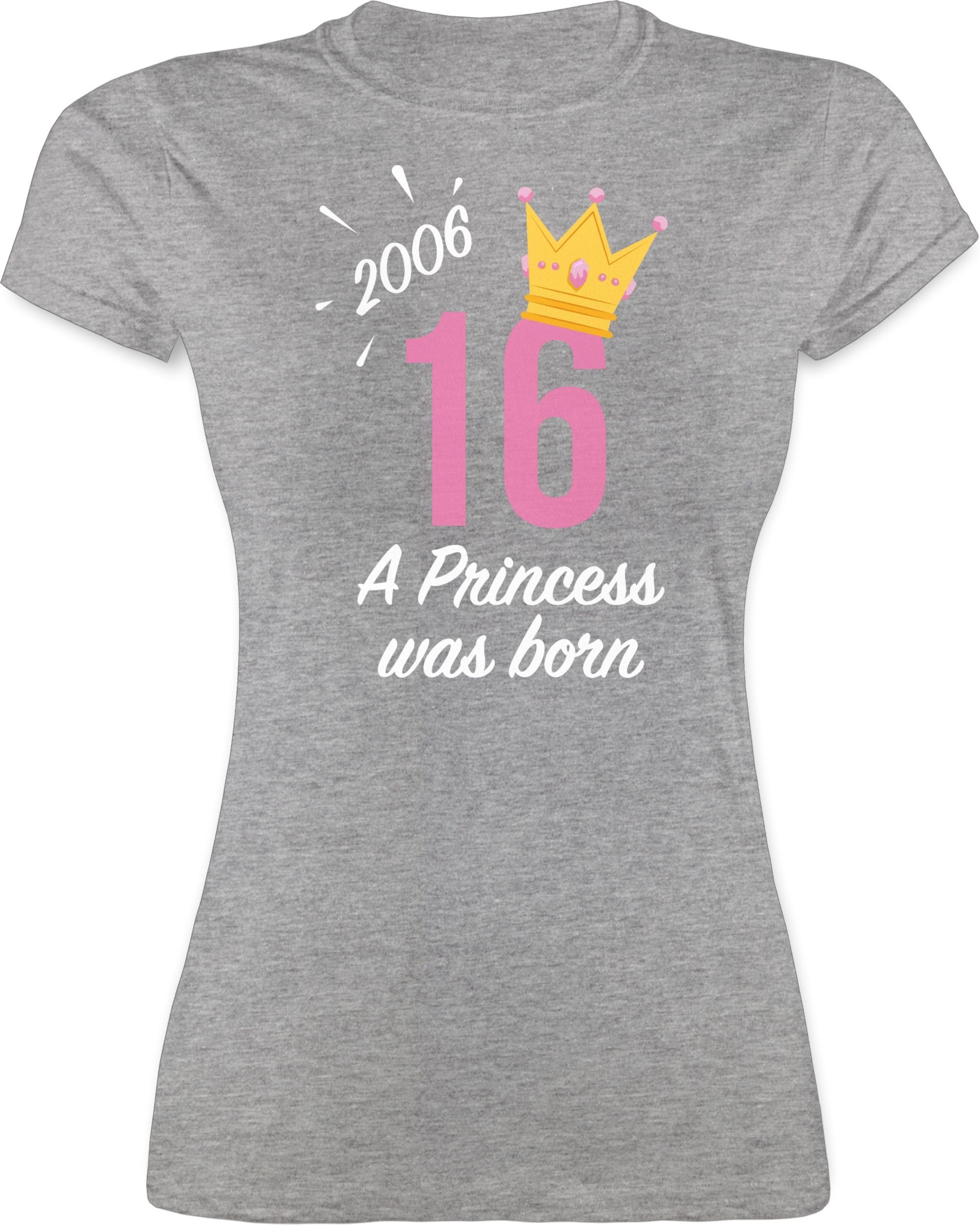 Damen Shirts Shirtracer T-Shirt Sechzehnter Mädchen Princess 2006 - 16. Geburtstag - Damen Premium T-Shirt (1-tlg) mit Print, Dr