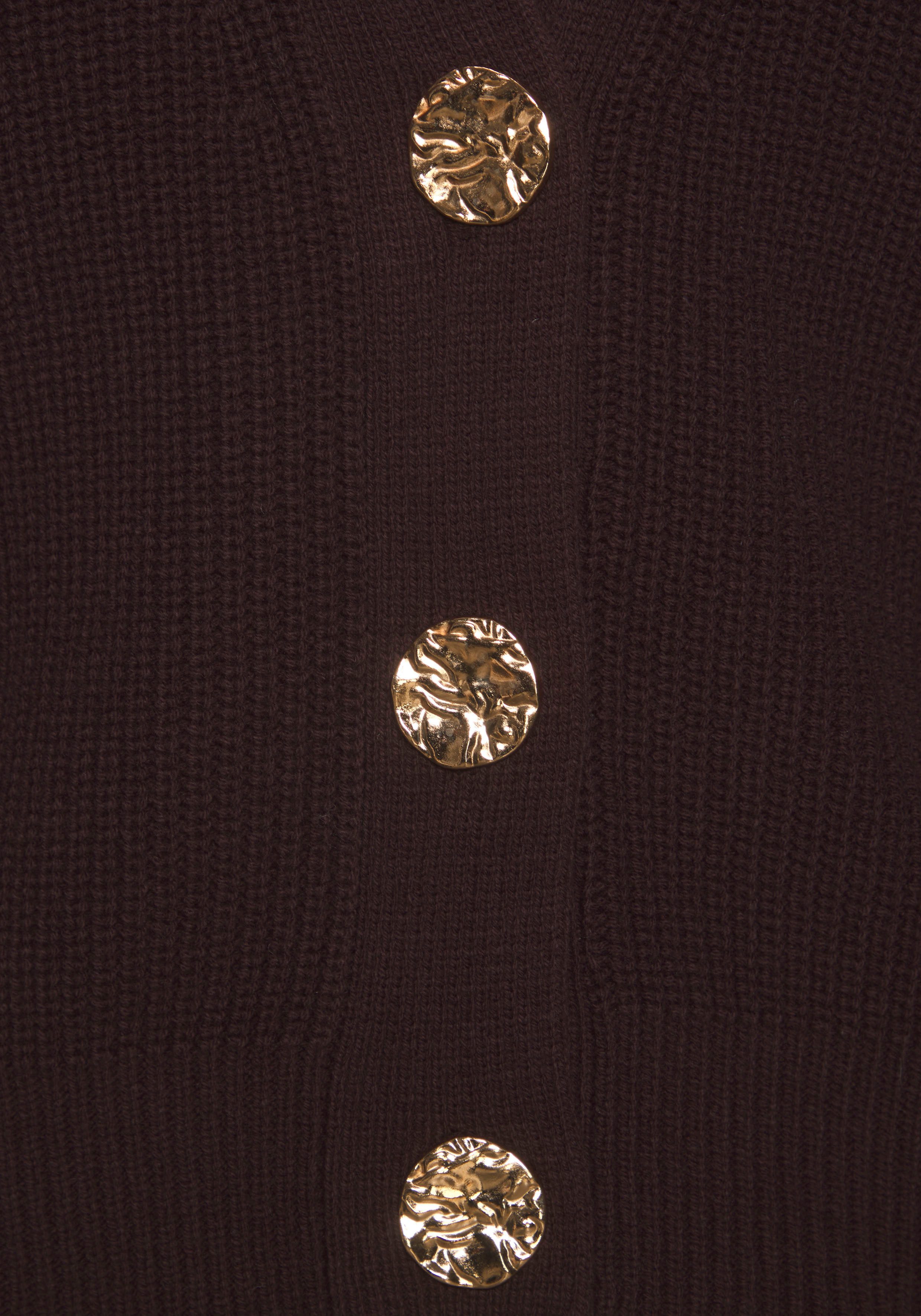 LASCANA Strickweste mit goldenen Knöpfen, Pullunder, modisch