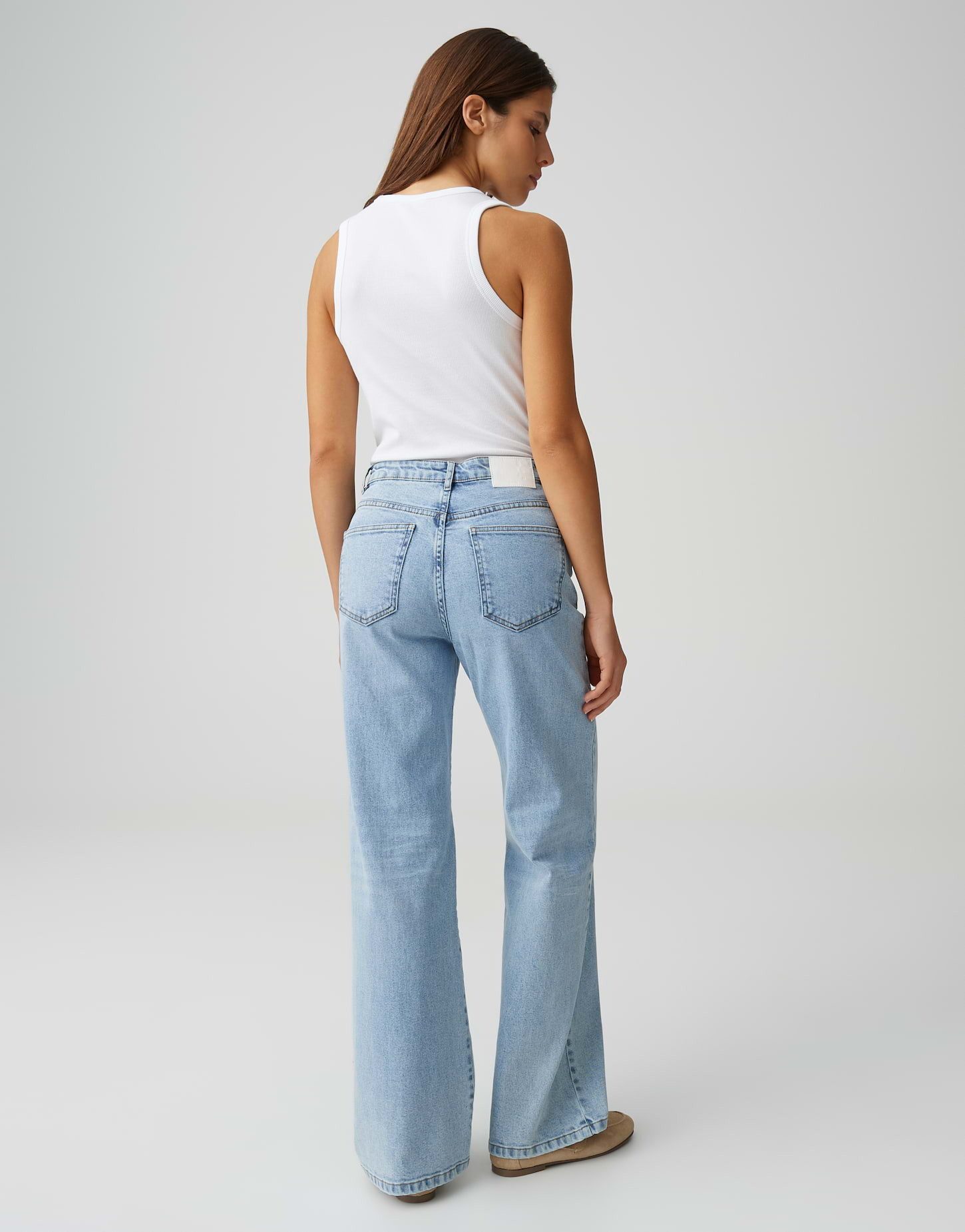 OPUS Weite Jeans MIVY High Rise Wide Leg mit Stretch-Anteil 5-Pocket-Design, authentische Waschung, elastischer Stoff