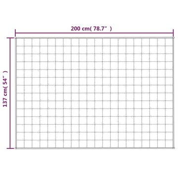 Bettüberwurf Gewichtsdecke Grau 137x200 cm 10 kg Stoff, vidaXL