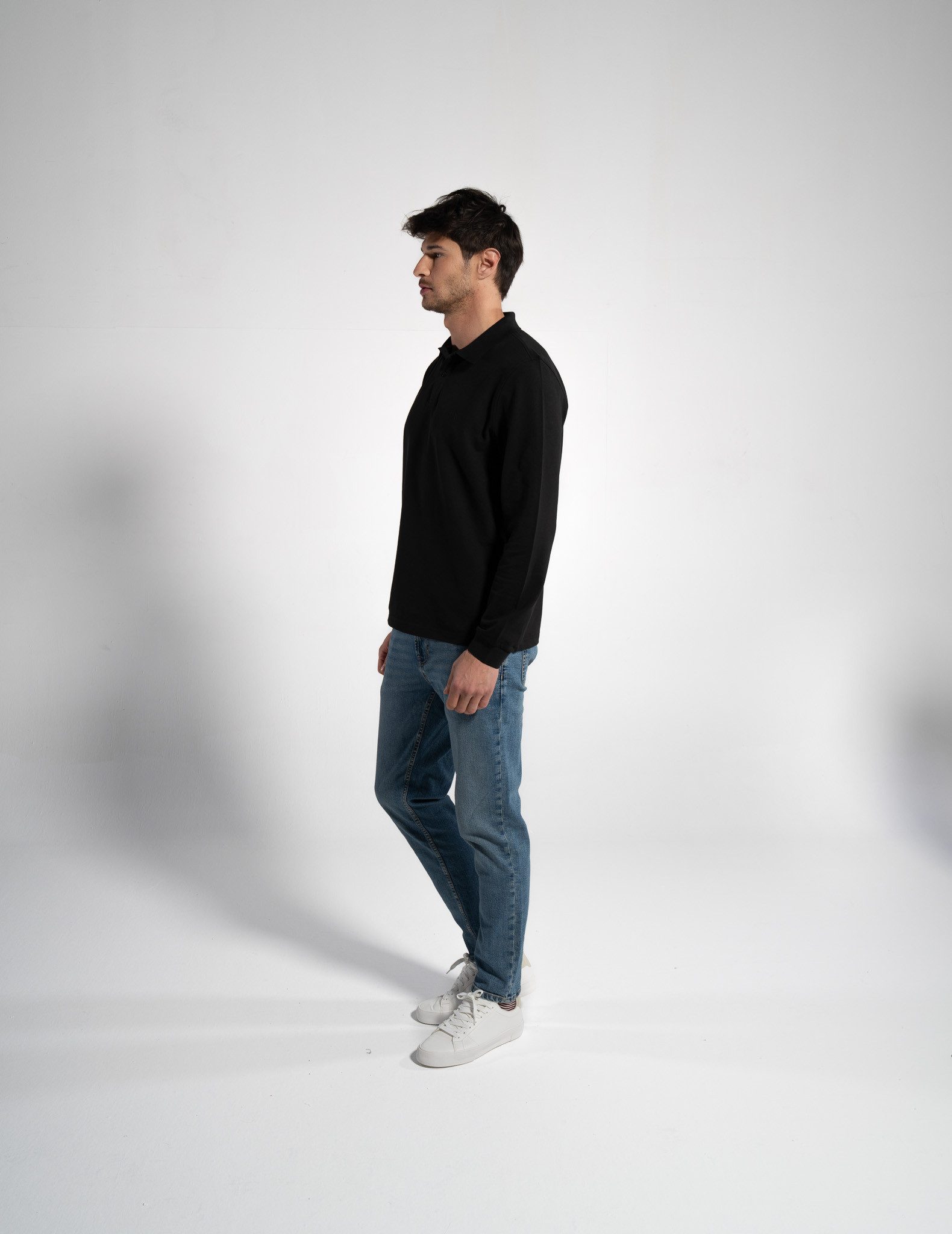 GORG Langarm-Poloshirt Herren Langarm-Poloshirt aus Bio-Baumwolle