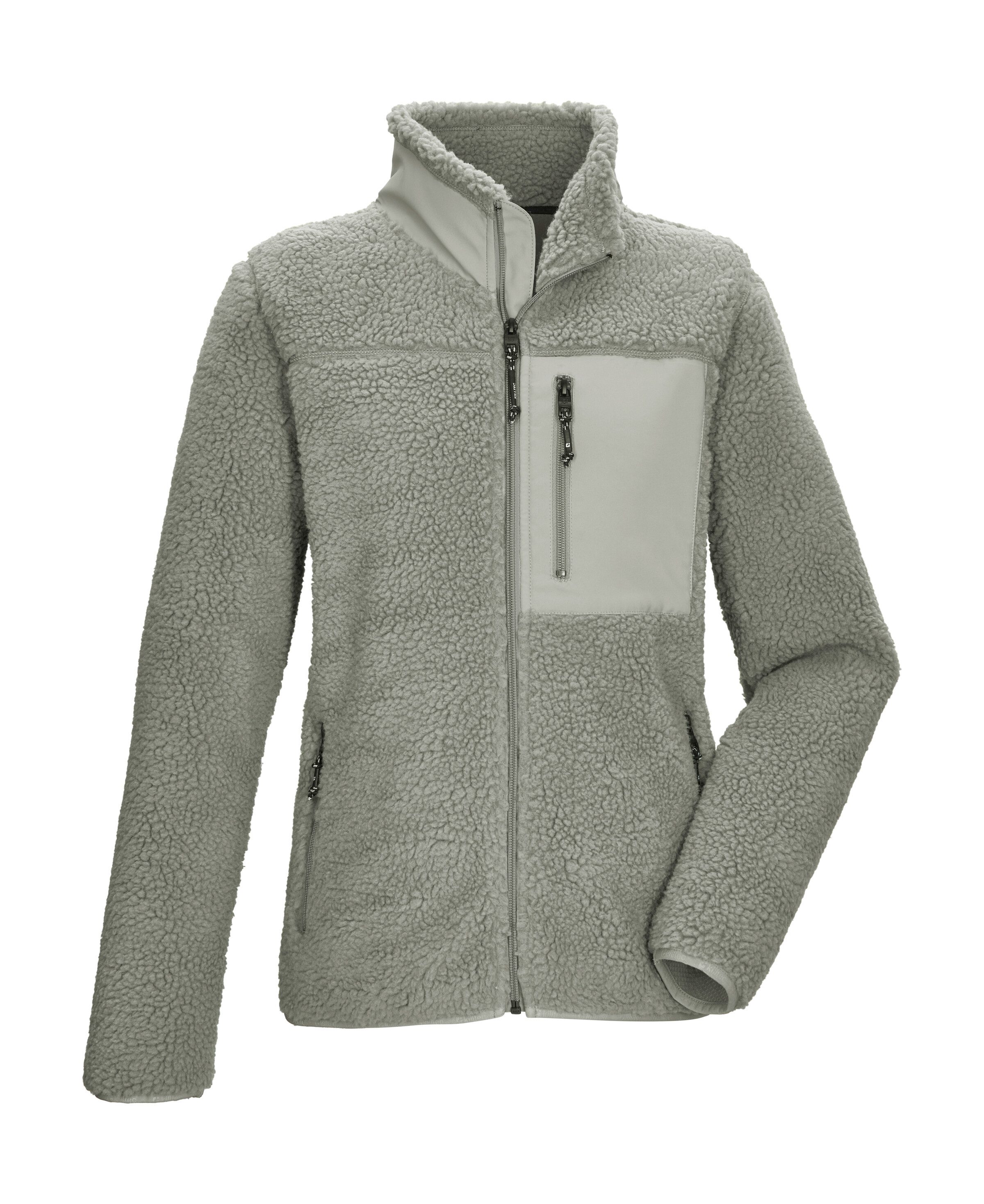 Killtec Fleecejacke KOW 23 WMN FLC JCKT Sherpa Fleecejacke, Zippertaschen, Kinnschutz, Midlayer