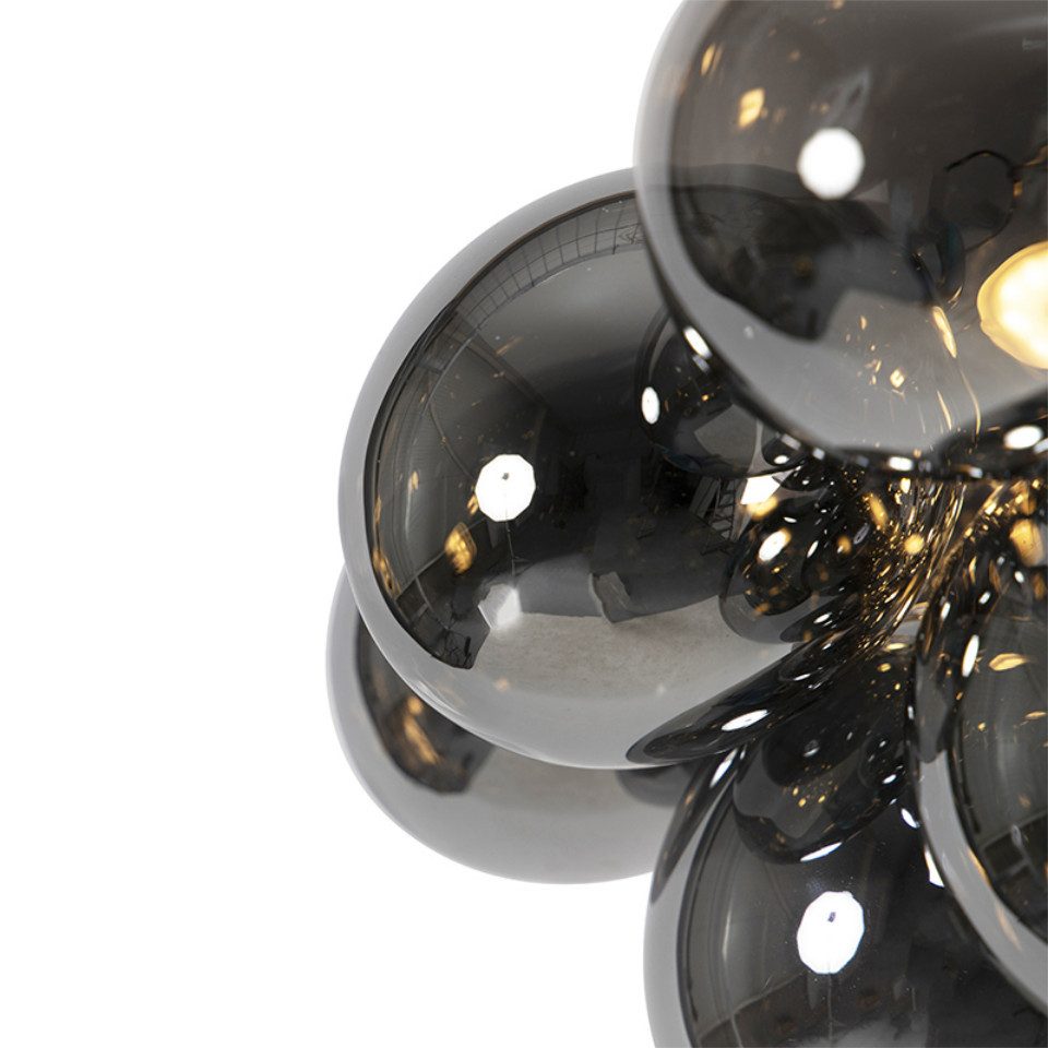 Qazqa Deckenleuchte Uvas, ohne Leuchtmittel, G9, Schwarz, Design, Glas, 4-f günstig online kaufen