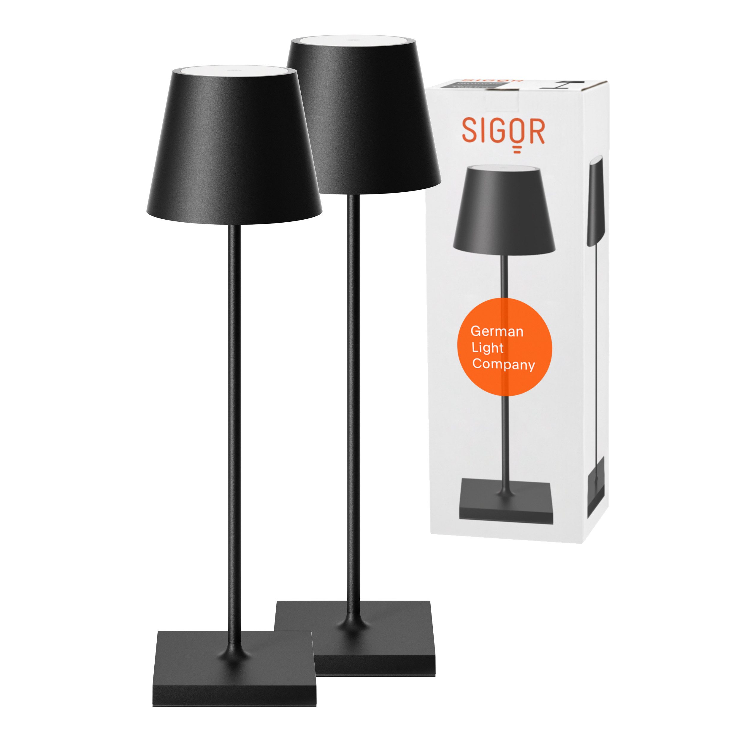 SIGOR LED Tischleuchte, Dimmbar, LED fest integriert, 2.700 + 2.200 K