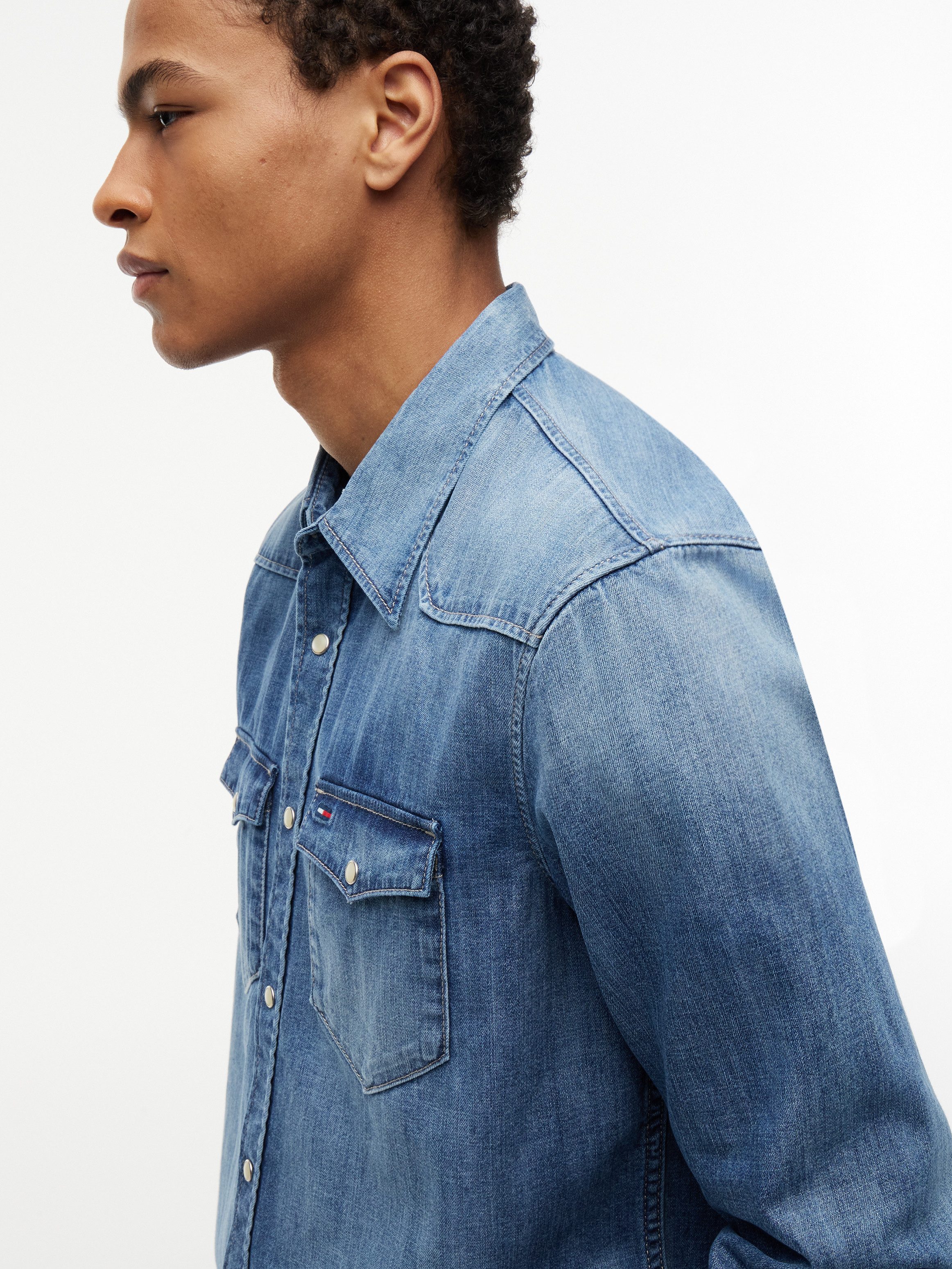 Tommy Jeans Jeanshemd REGULAR DENIM WESTERN