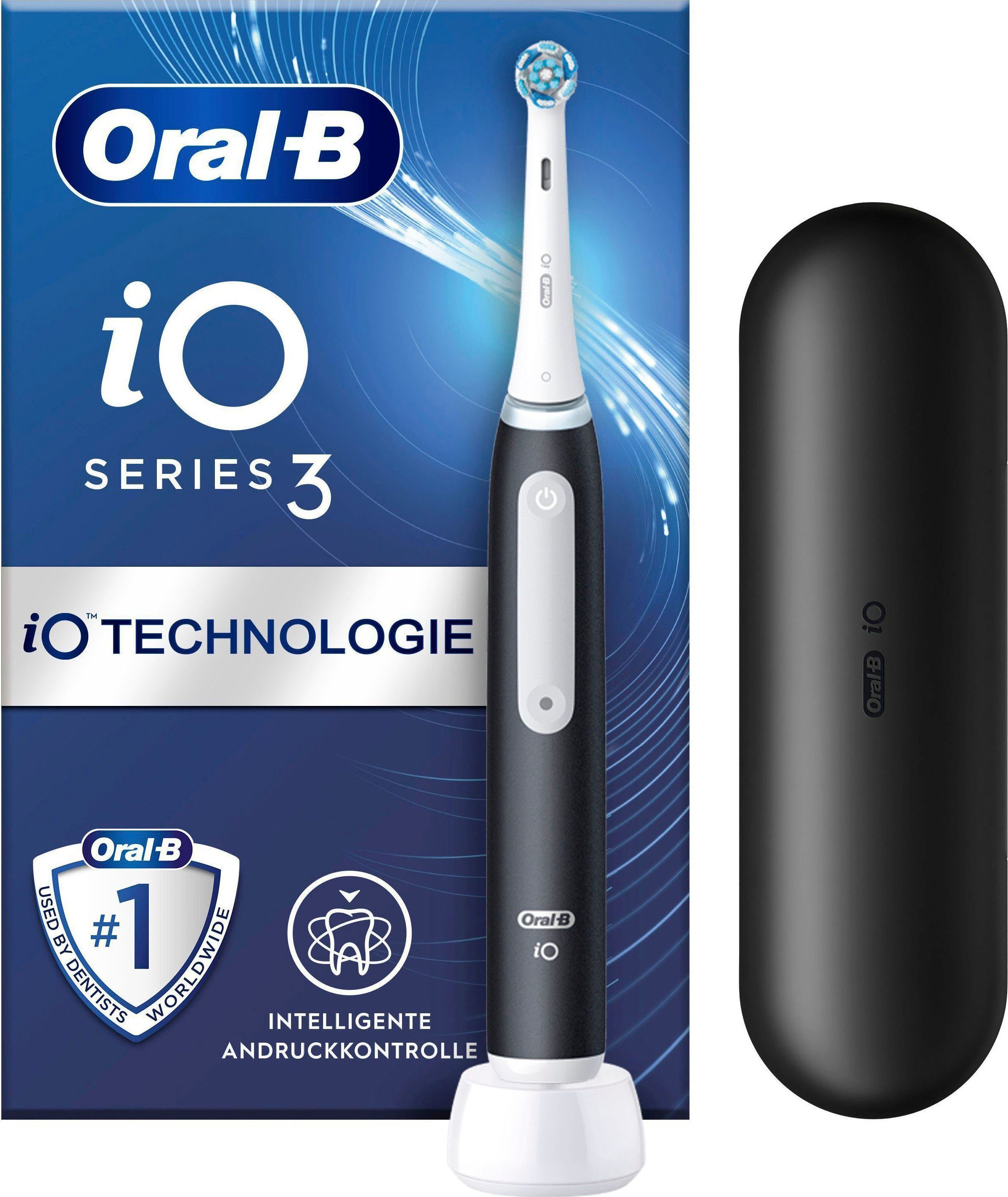 Oral-B Elektrische Zahnbürste iO Series 3, Aufsteckbürsten: 1 St.,  Magnet-Technologie