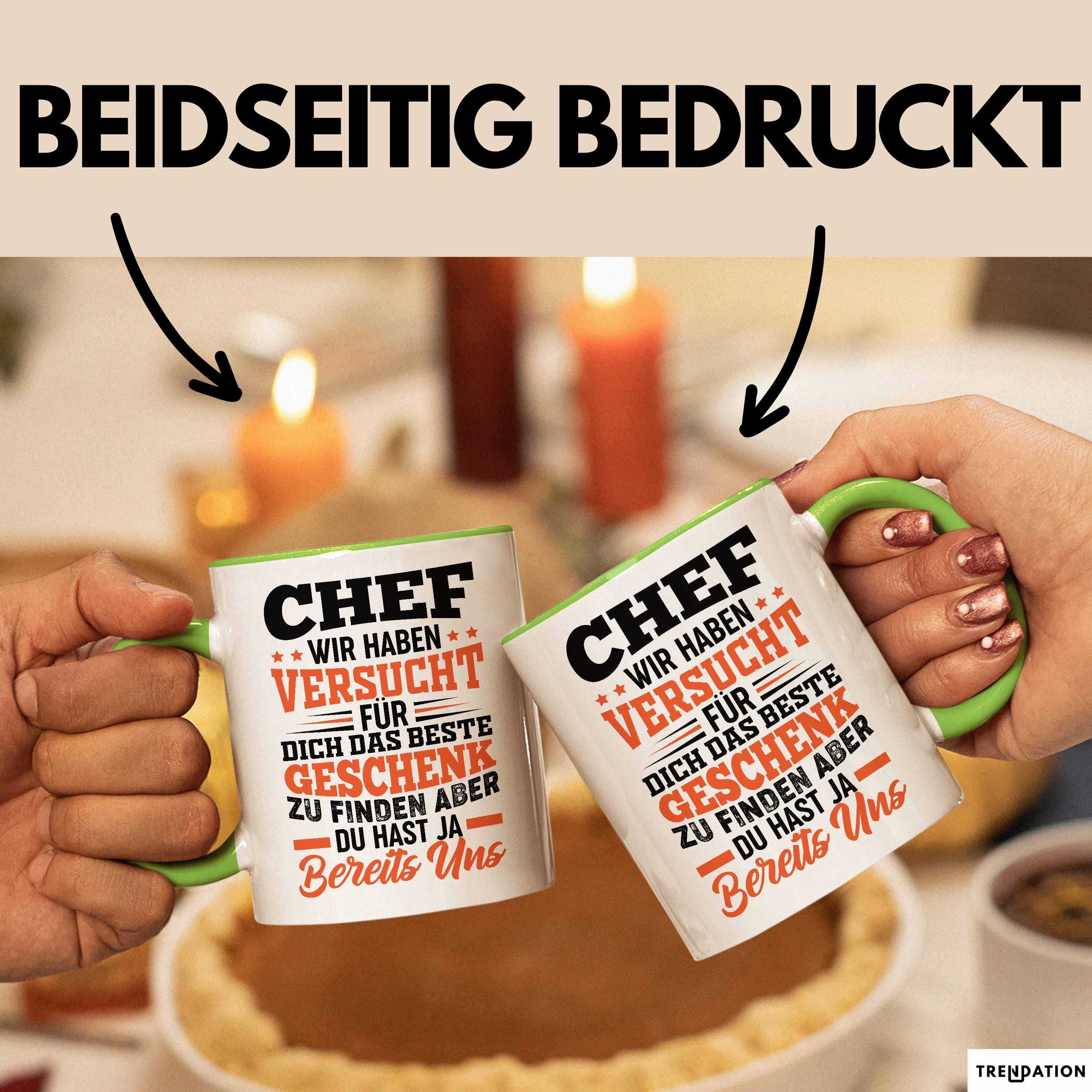 Trendation Tasse Chef Geschenk Tasse Wir Haben Versucht Das Beste Geschenk Für Dich Zu