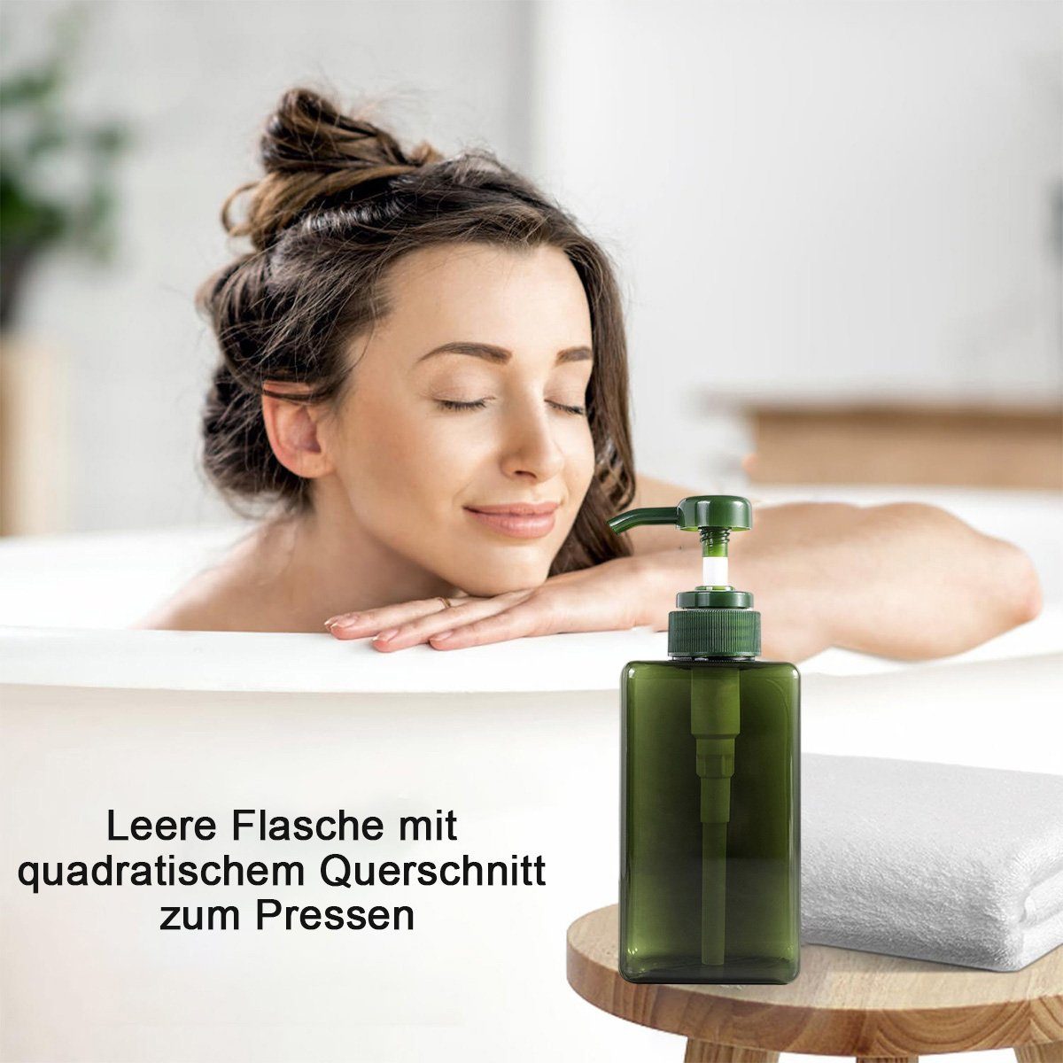 Transparent2 Pumpspender Kunststoff, Seifenspender Jormftte Seifenspender Shampoo,Dusche Plastik,für