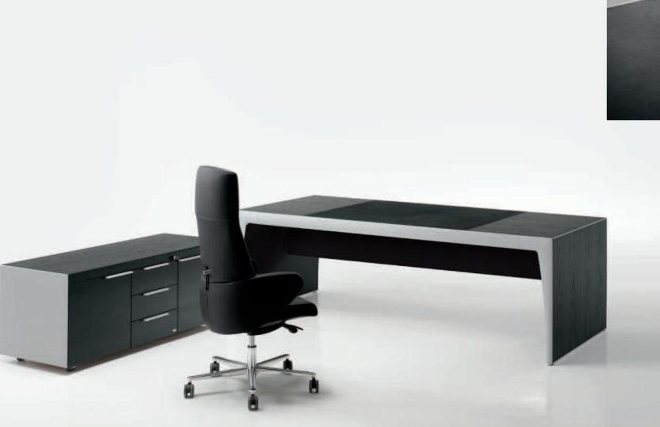 JVmoebel Schreibtisch, Tische Schreibtisch Italienische Tisch Schreibtische Computermöbel Schwarz