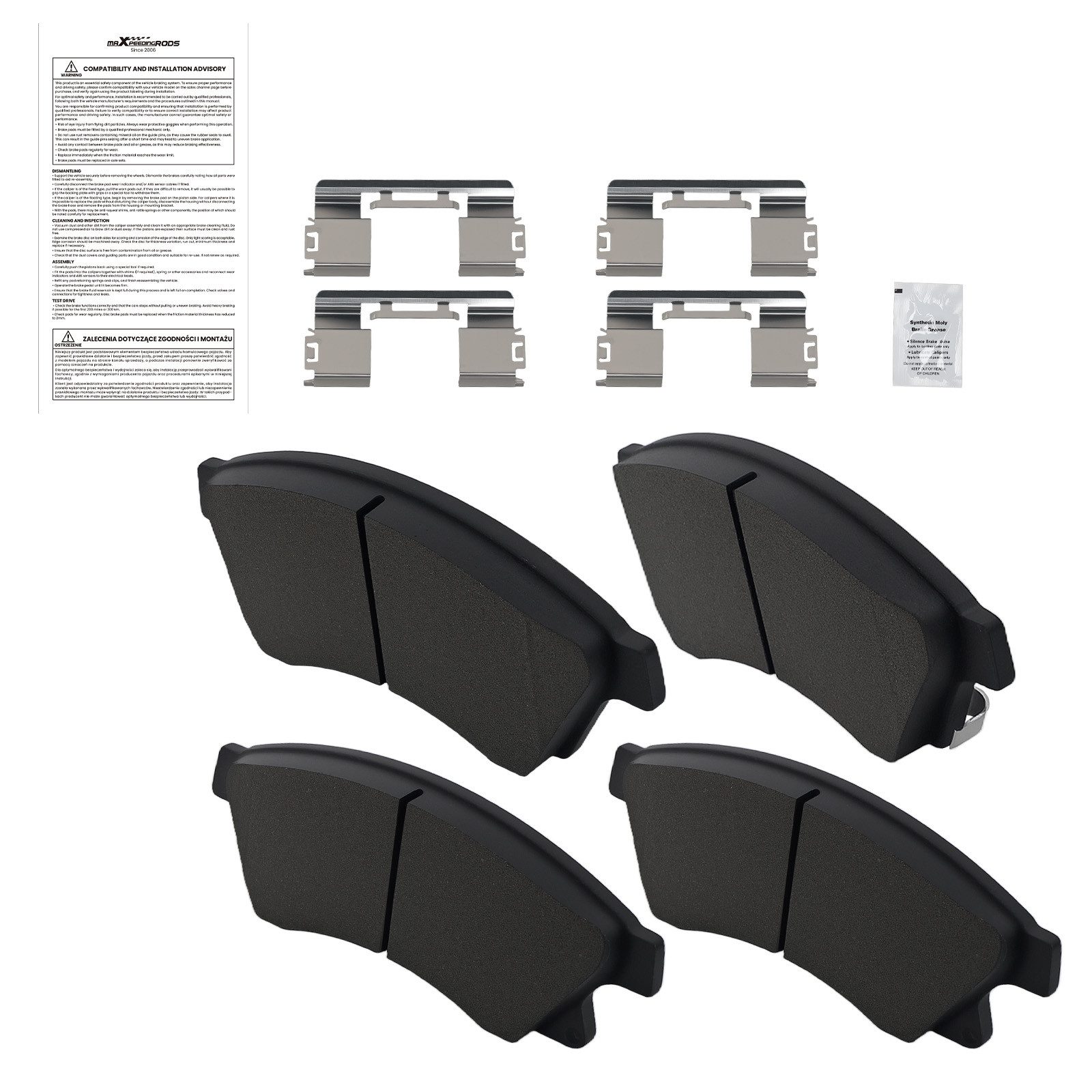 maXpeedingrods Bremsbelag, 4x Bremsbeläge Vorne For Chevrolet Cruze 1.4-2.0 Opel Astra J 1.2-2.0