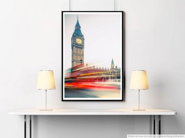 Sinus Art Poster Urbane Fotografie 60x90cm Poster Big Ben mit Doppeldecker London UK