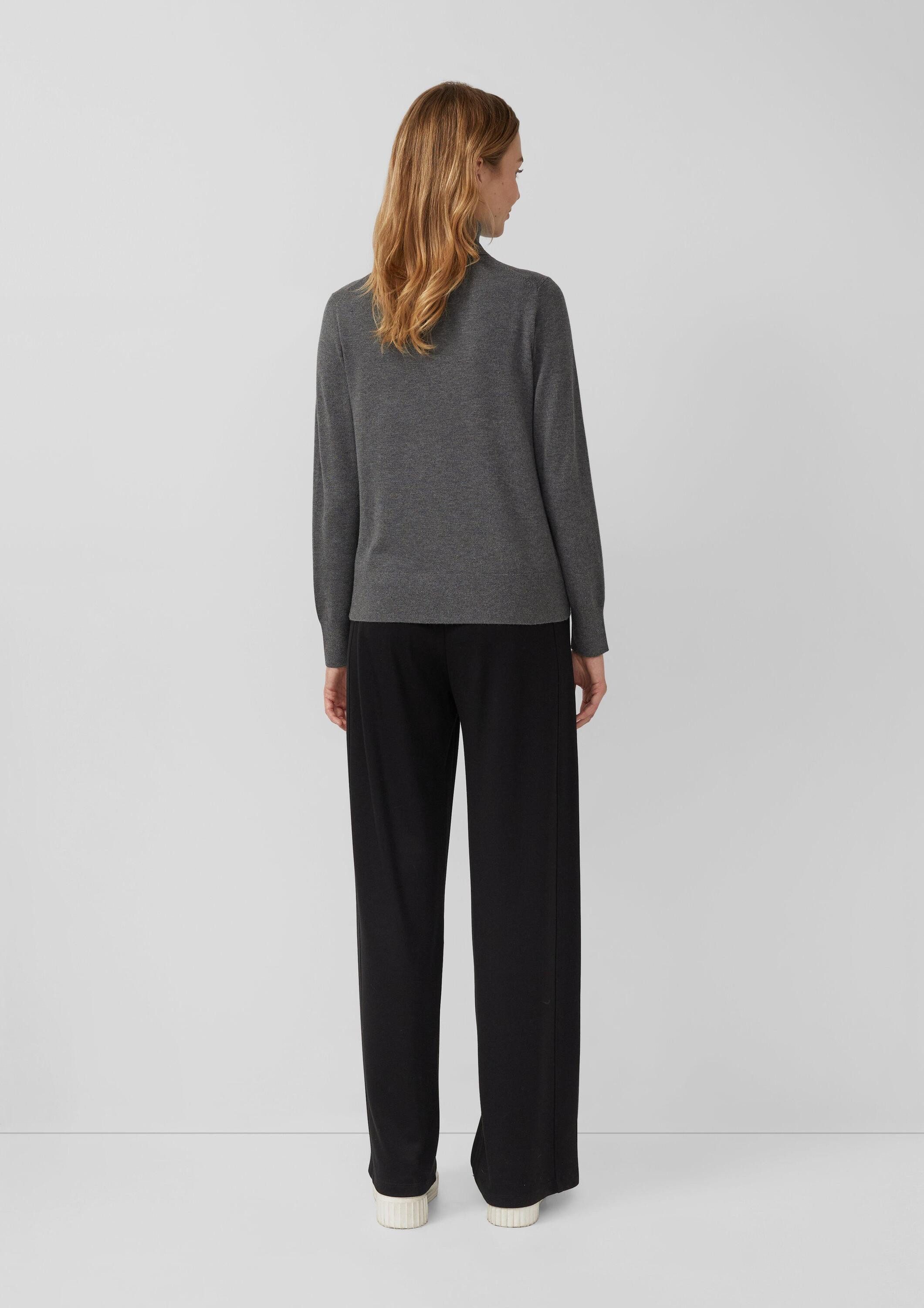 s.Oliver Longpullover Strickpullover Rollkragenpullover aus Viskosemix