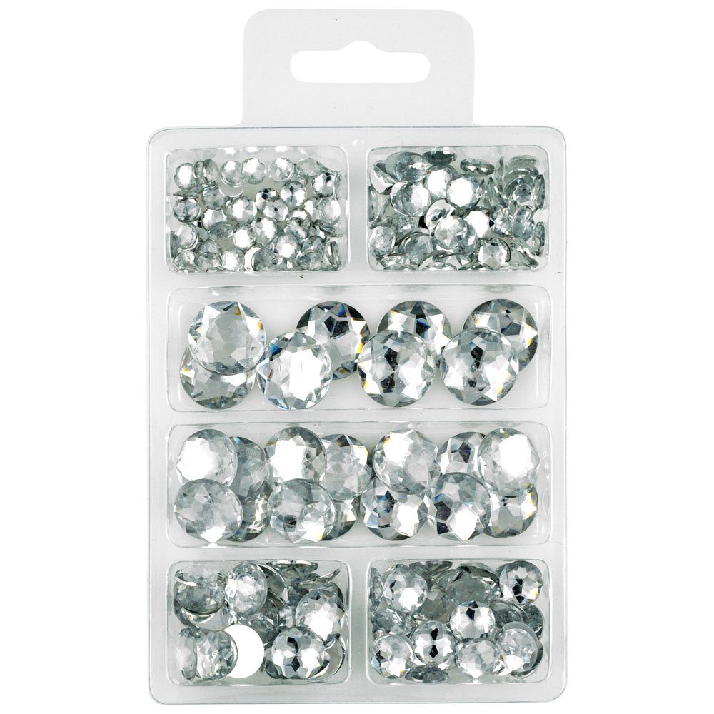 MEYCO Hobby Kreativset Acryl-Diamanten, Ø 6-18mm, 30g, kristall