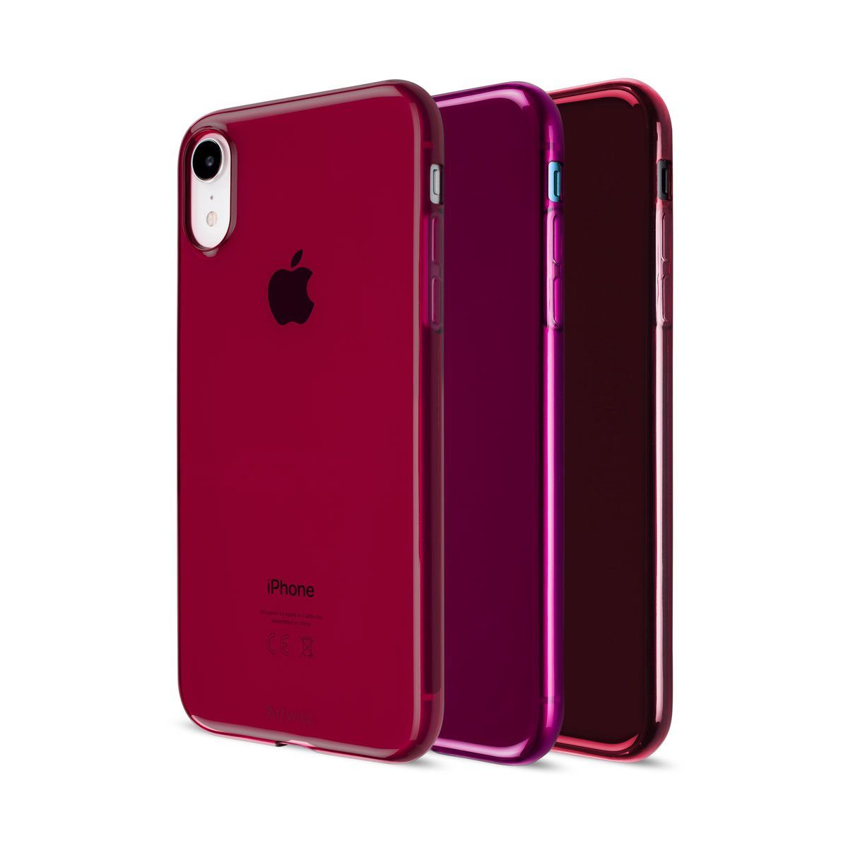 Artwizz Smartphone-Hülle Artwizz NoCase - Ultra dünne, elastische Schutzhülle aus TPU für iPhone Xr, Raspberry
