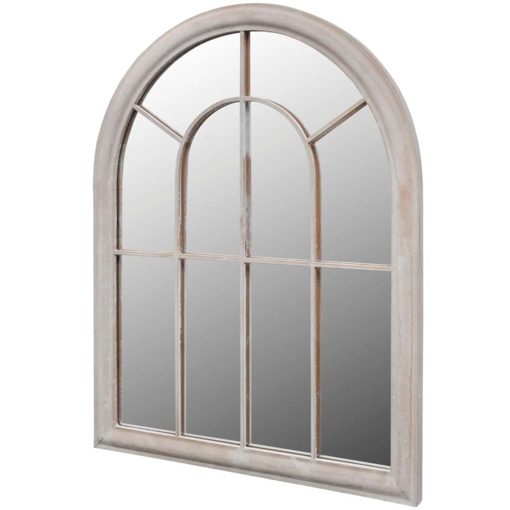 vidaXL Spiegel 89 x 69 cm Rustikaler Gartenspiegel Bogen 69x89 cm für Indoor und Outd