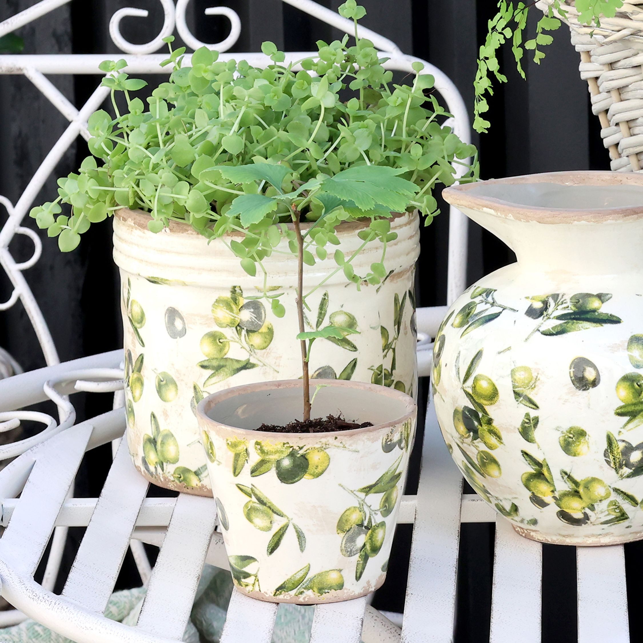 Annimuck Übertopf Chic Antique Vintage Olive günstig online kaufen