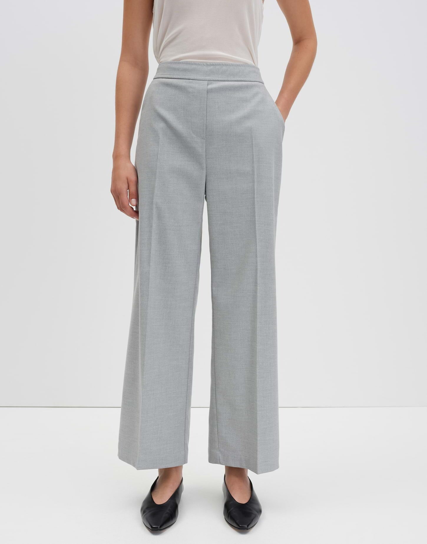 someday Stoffhose CEVIL CROPPEDs aus recyceltem Polyester Mix Knitterarm mi günstig online kaufen