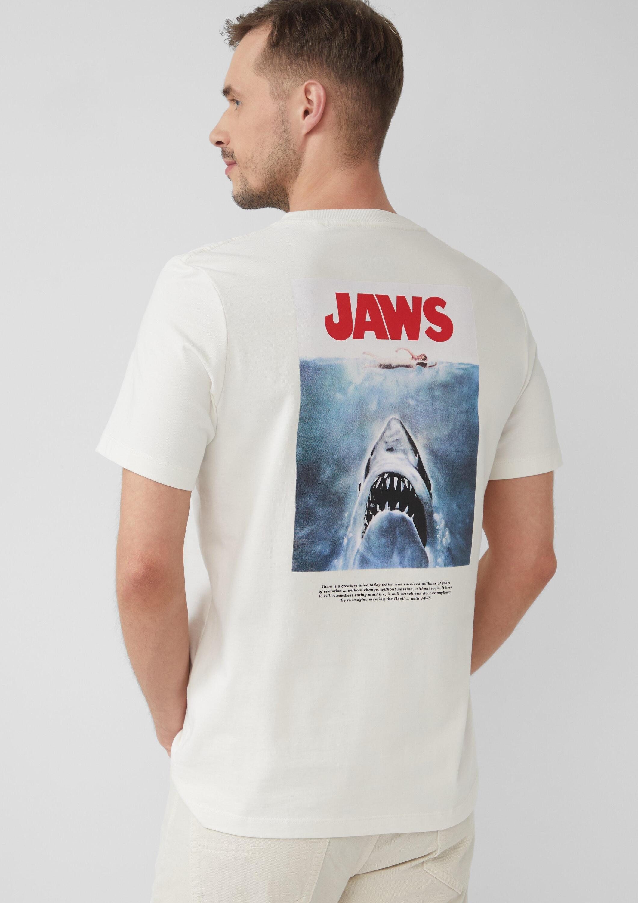 s.Oliver Kurzarmshirt T-Shirt T-Shirt aus Heavy Jersey mit Jaws© UCS LLC Artwork