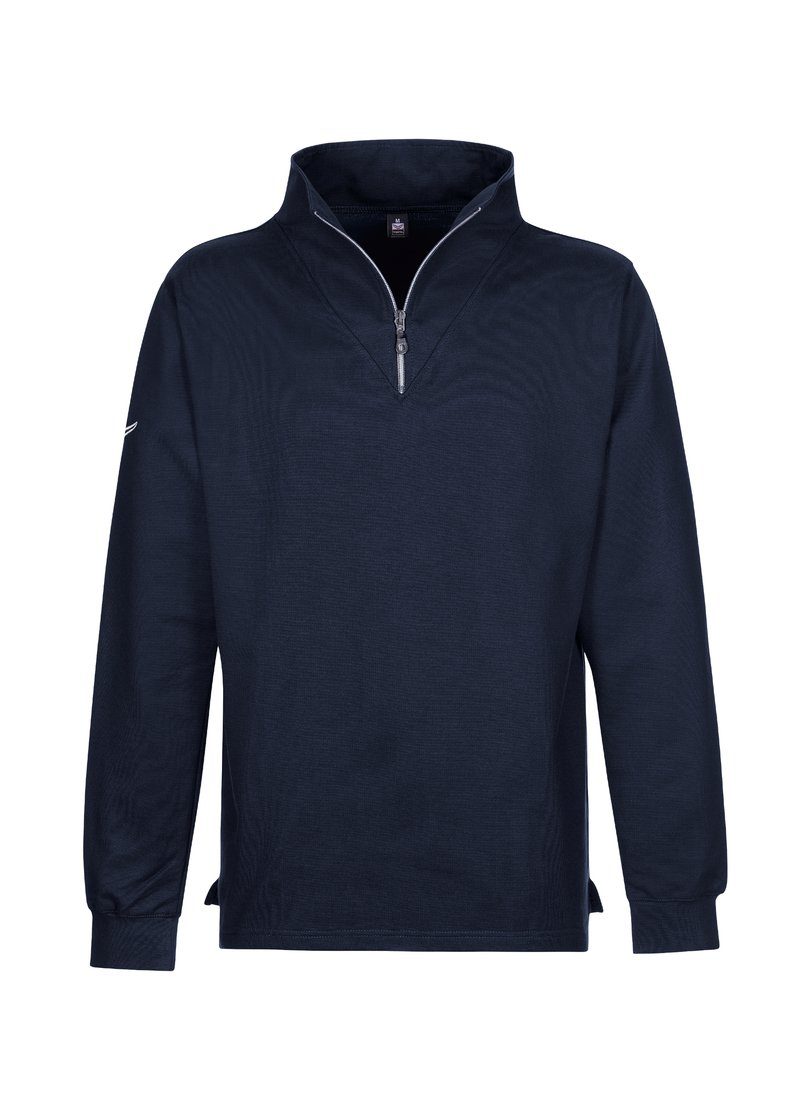 Sweatshirt navy Reißverschluss-Sweater TRIGEMA Trigema