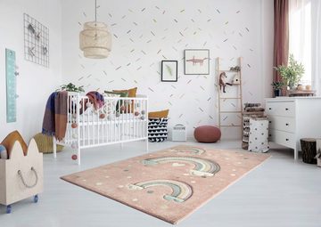 Kinderteppich Regenbogen, Lüttenhütt, rechteckig, Höhe: 13 mm, Kurzflor-Teppich, weiche Haptik, ideale Teppiche fürs Kinderzimmer