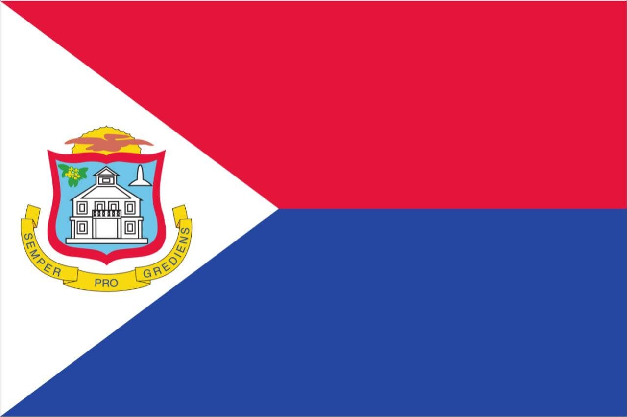flaggenmeer Flagge Flagge Sint Maarten 110 g/m² Querformat