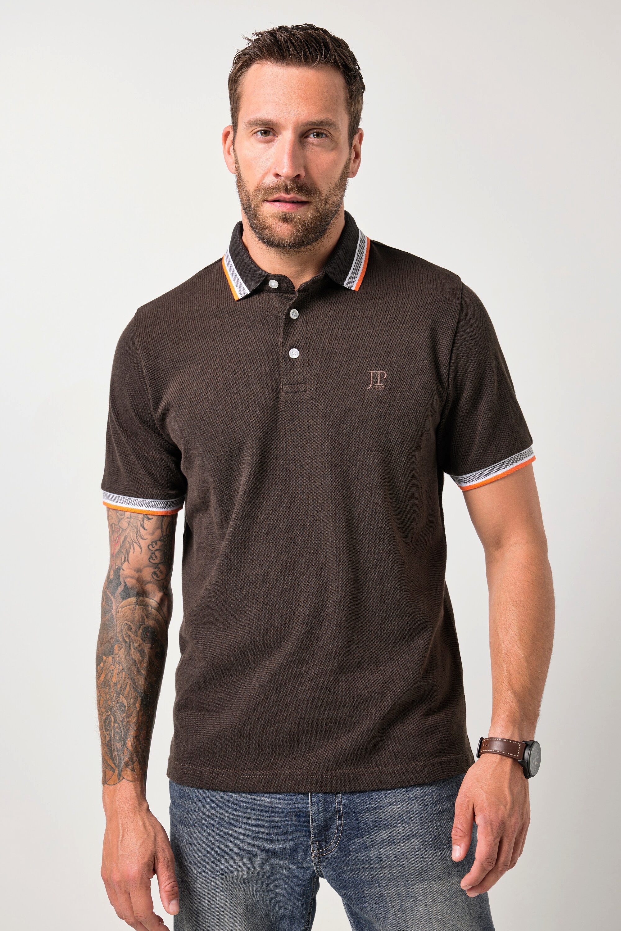 Poloshirt Poloshirt Halbarm TwoTone-Piqué