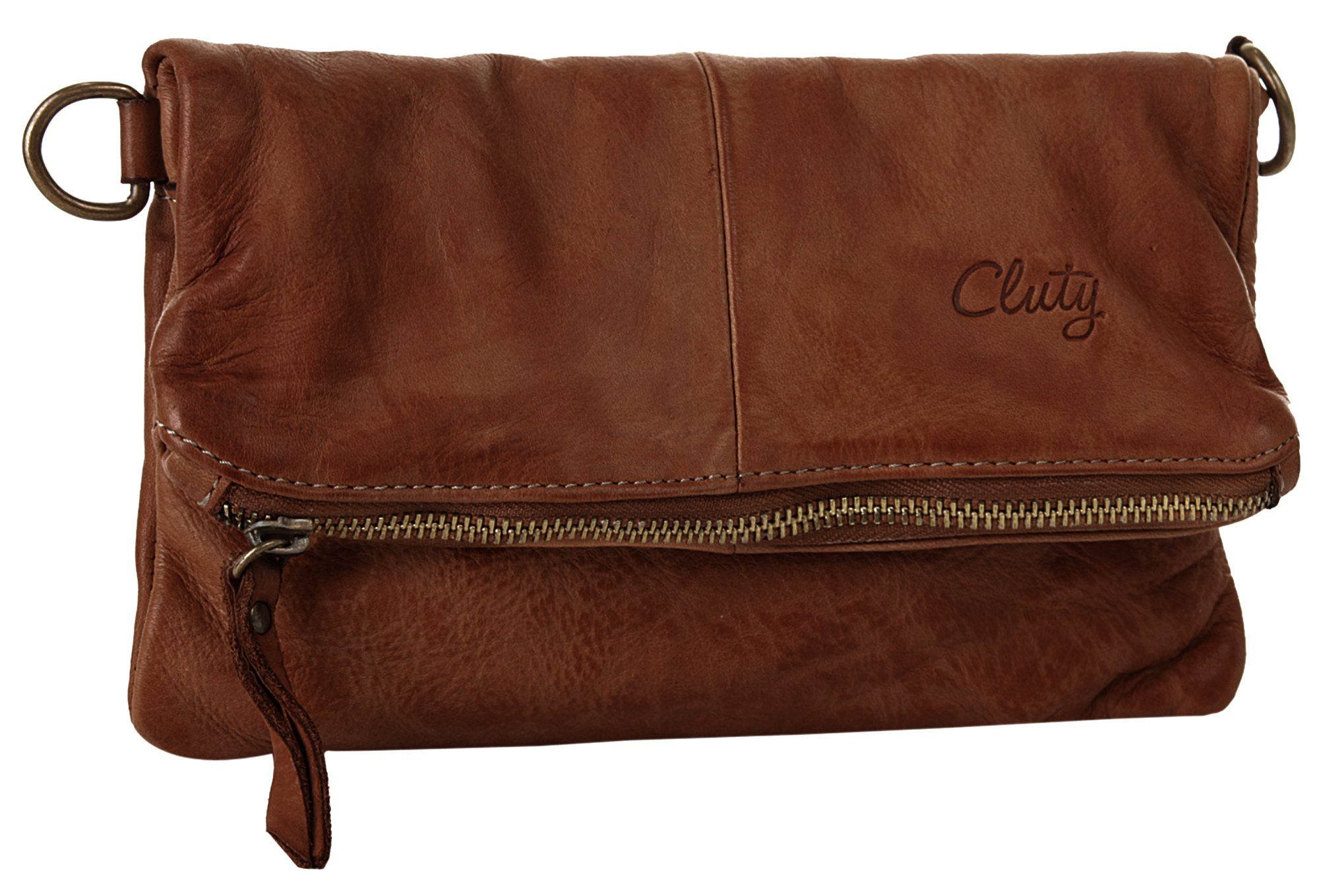 Cluty Abendtasche, echt Leder, Made in Italy