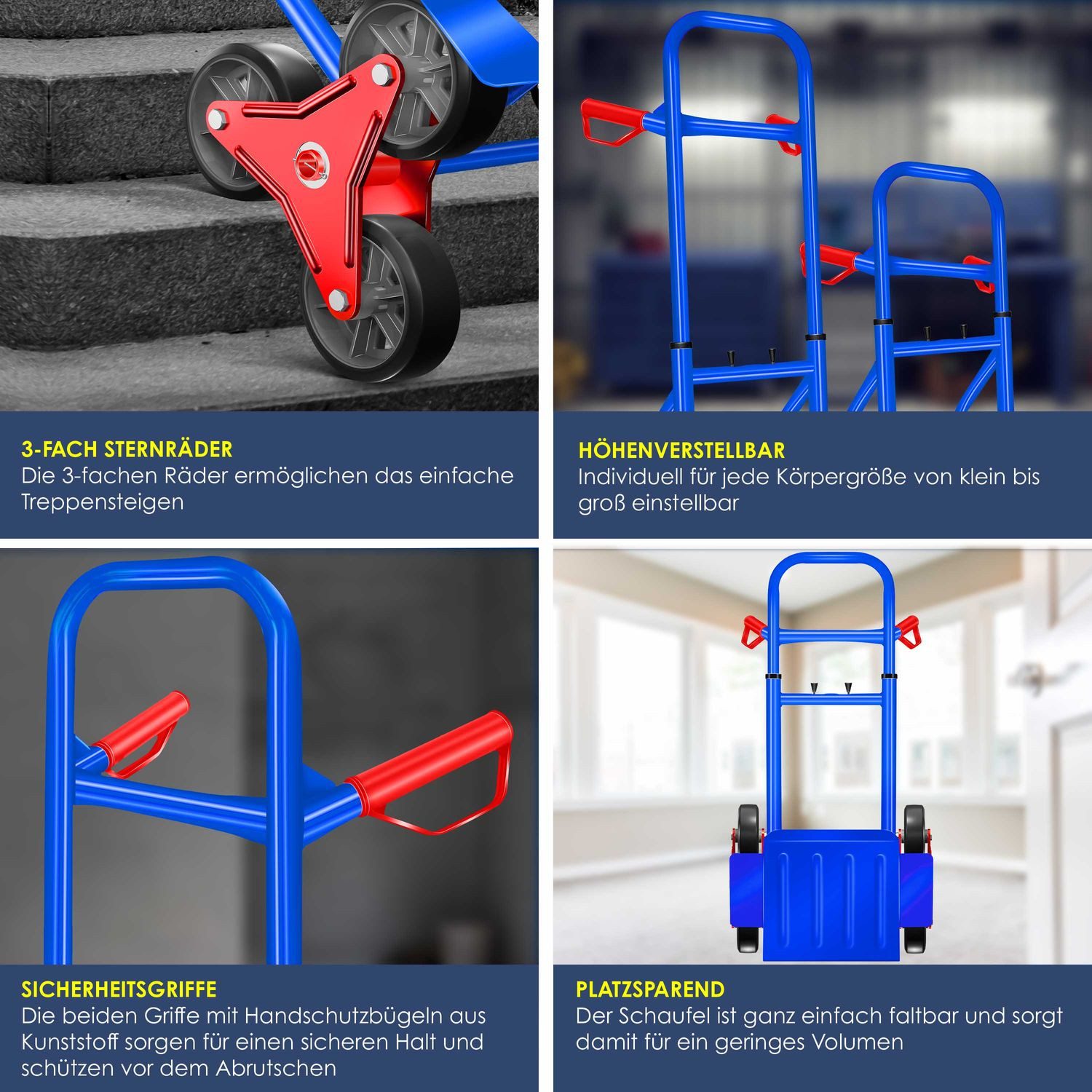 MASKO Sackkarre, Treppenkarre Sackkarre 200kg Transportkarre Treppensteiger