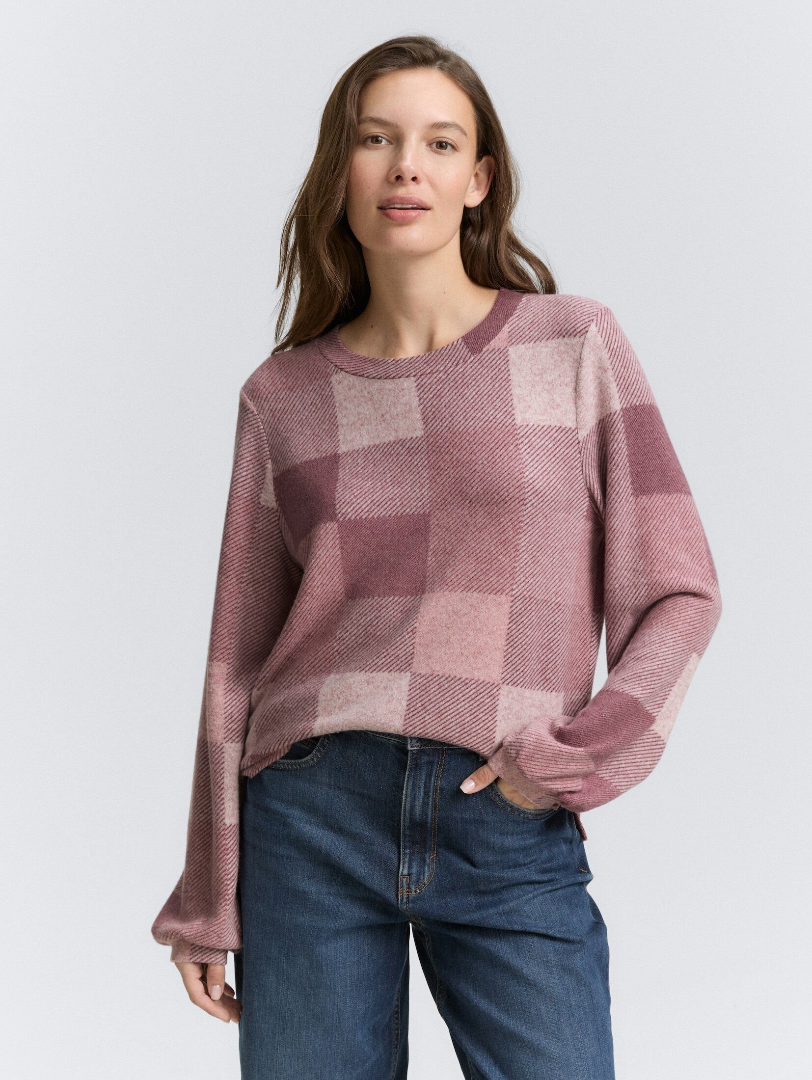 TOM TAILOR Langarmshirt T-Shirt Langarmshirt mit Muster günstig online kaufen