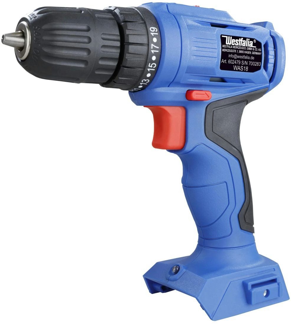 Westfalia Werkzeug Akku-Bohrschrauber 2-Gang Akkubohrschrauber WAS18 18 Volt