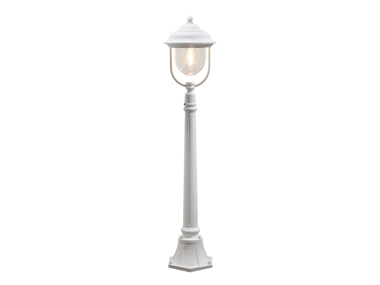 KONSTSMIDE LED Pollerleuchte im Landhausstil, Höhe 118cm, LED wechselbar, Warmweiß, Garten-Laterne zur Wegbeleuchtung inkl. austauschbarem Leuchtmittel