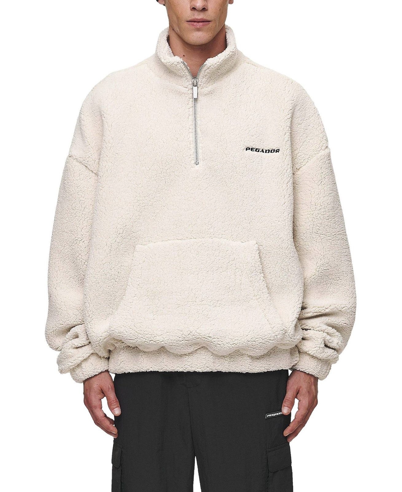 PEGADOR Sweater Sweatpulli PGDR Puka Teddy Half Zip