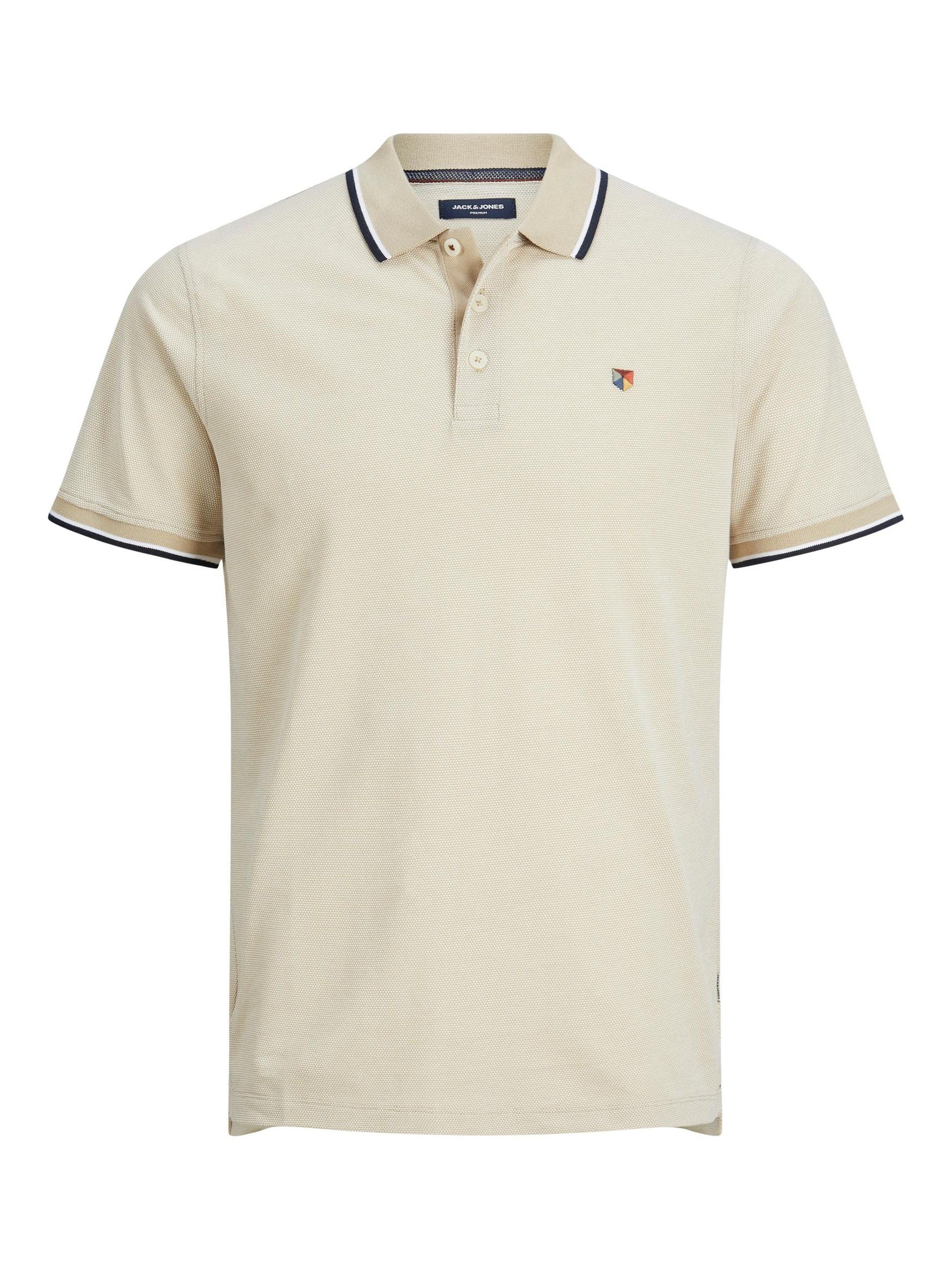 Kurzarm Polo Jones 5525 Basic Pique Hemd & JPRBLUWIN in Weiß T-Shirt Jack T-Shirt