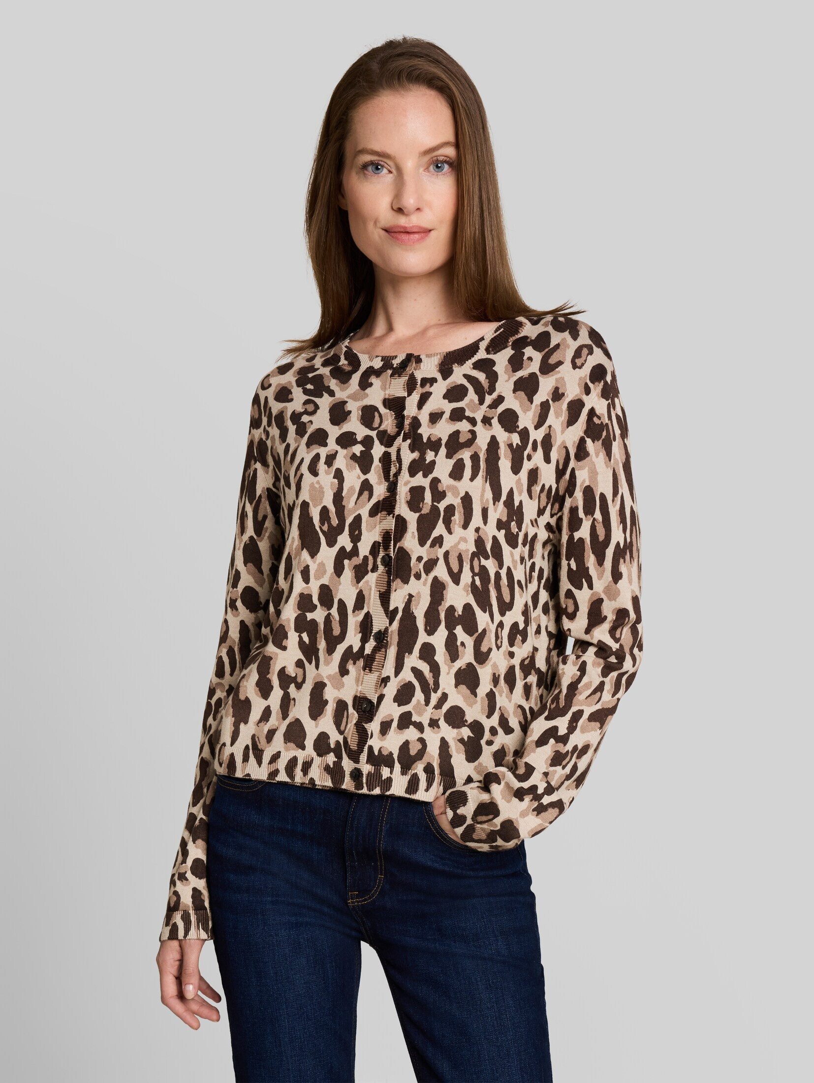 TOM TAILOR Cardigan Pullover & Strickjacken Cardigan mit Leo-Print