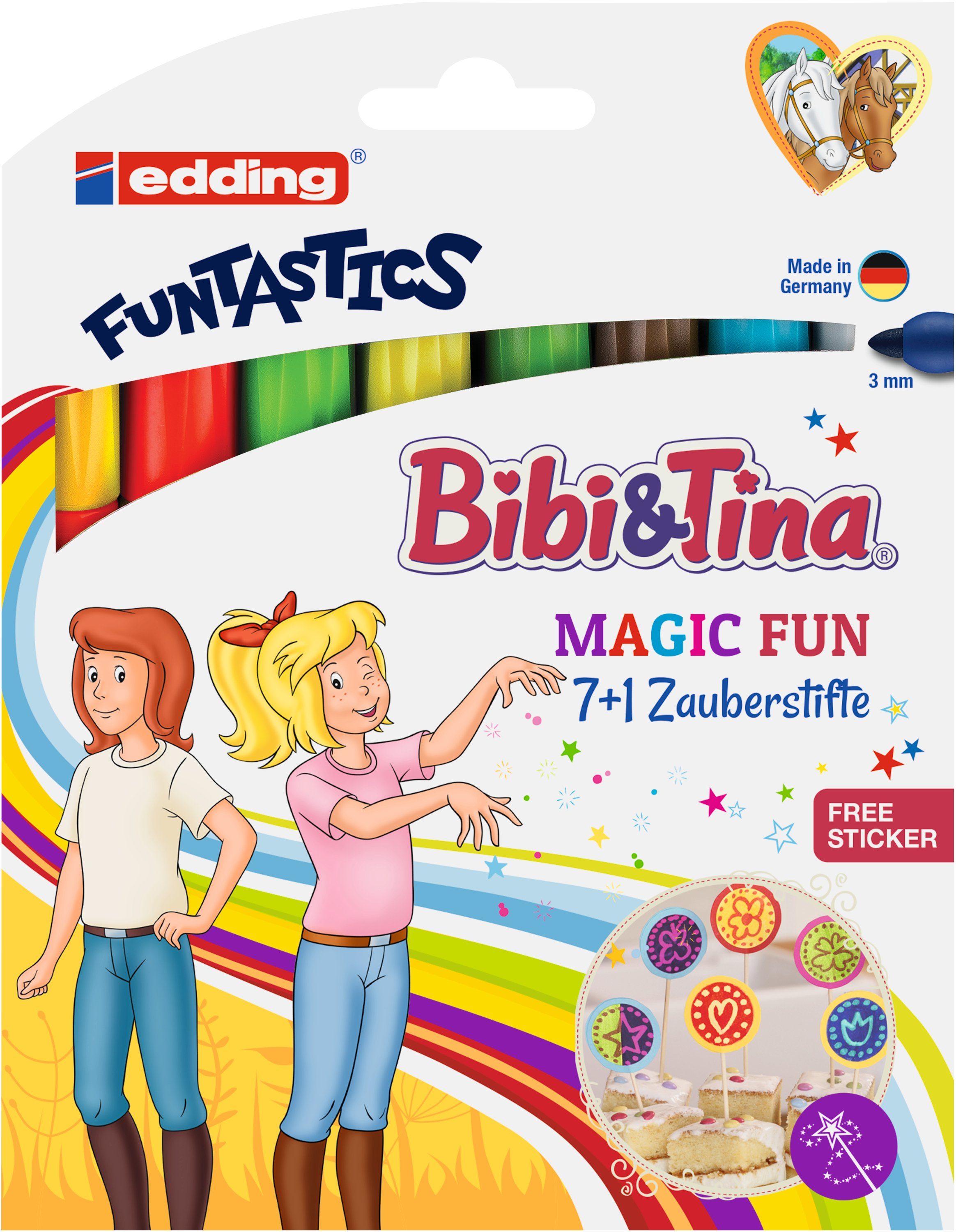 Tina Faserstift MAGIC & edding Bibi 8er-Set FUN, FUNTASTIC