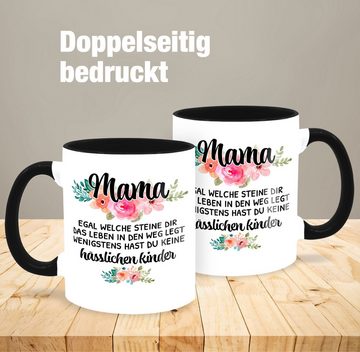 Shirtracer Tasse Mama keine hässlichen Kinder Muttertagsgeschenk Mama Sprüche Lustig, Keramik, Mama