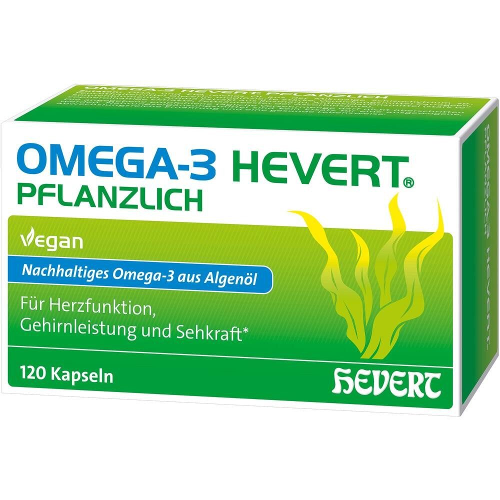 Hevert Arzneimittel OMEGA-3 HEVERT pflanzlich Weichkapseln Weichkapseln, 120 St.