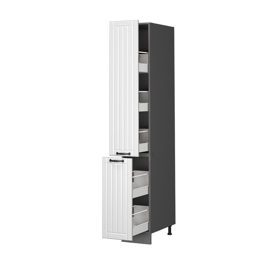 Vicco Hochschrank Fame-Line, Anthrazit/Weiß, 30 cm (1-St) Adjustable Feet