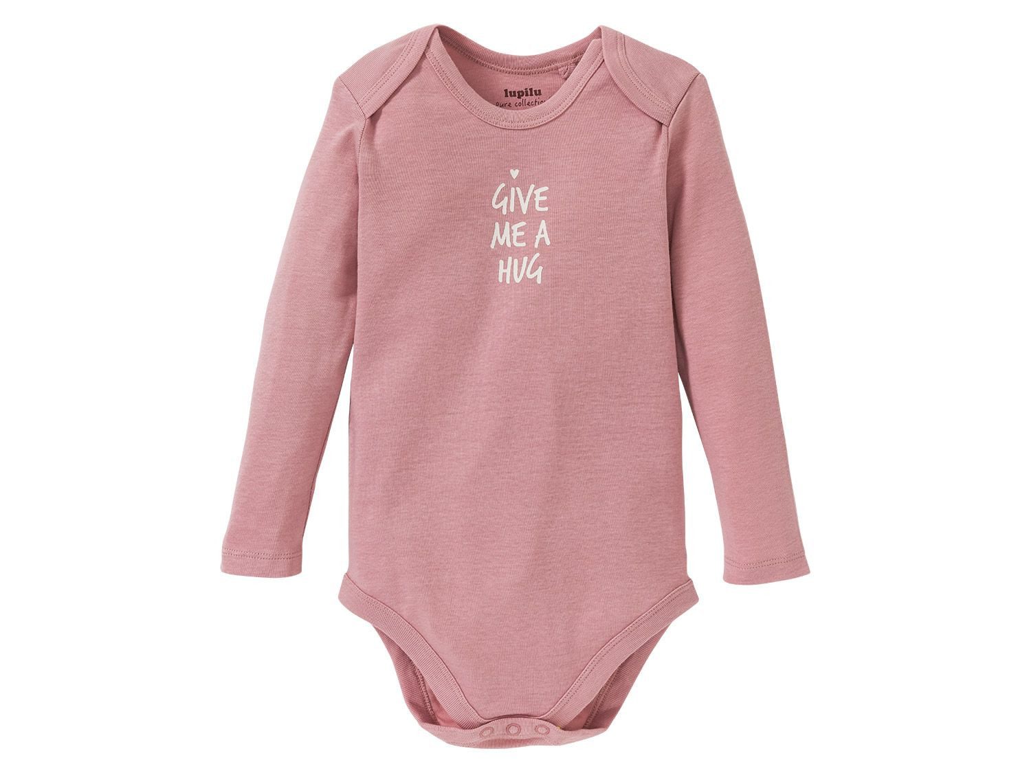 lupilu Body 2er Set Baby Body (2-tlg., Bio Baumwolle) Druckknöpfe auf der Vorderseite
