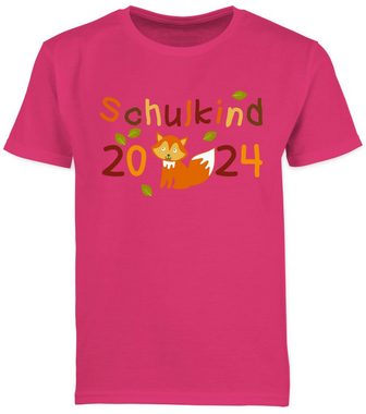 Shirtracer T-Shirt Schulkind 2024 Fuchs (1-tlg) Einschulung Junge Schulanfang Geschenke