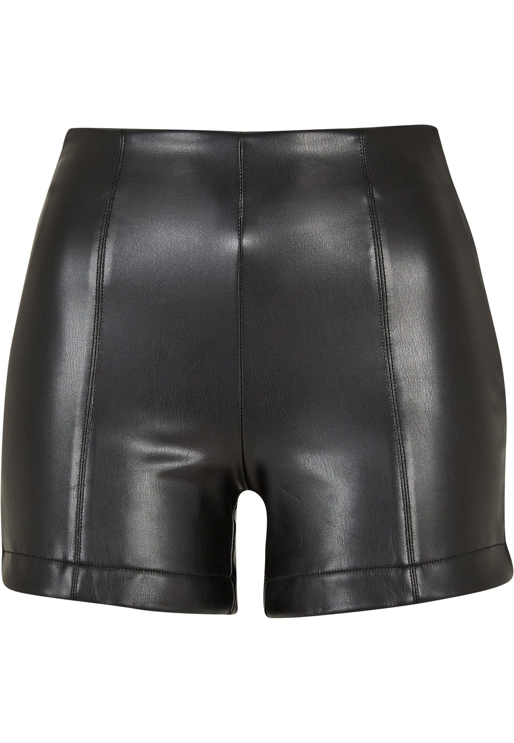 URBAN CLASSICS Stoffhose Urban Classics Damen Ladies Synthetic Leather Shor günstig online kaufen