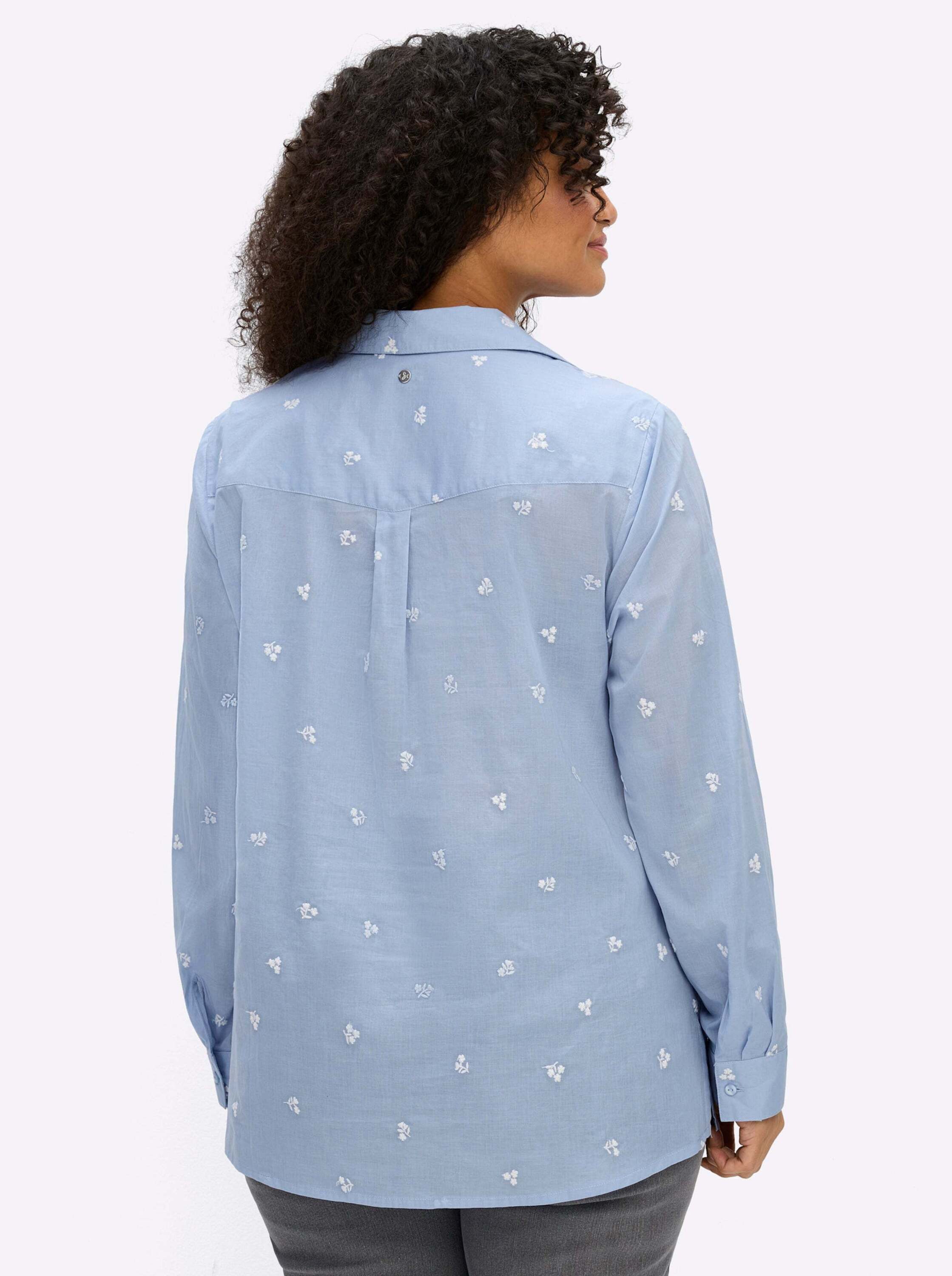 Sheego Klassische Bluse Langarm-Bluse Langarm günstig online kaufen