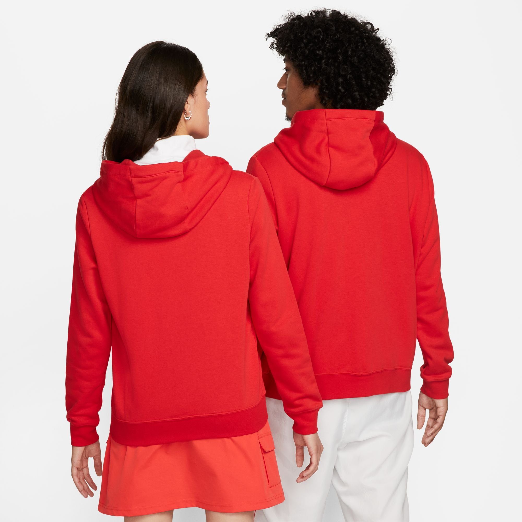 Nike Club Full-Zip Sportswear Kapuzensweatjacke UNIVERSITY Women's RED/WHITE Fleece Hoodie