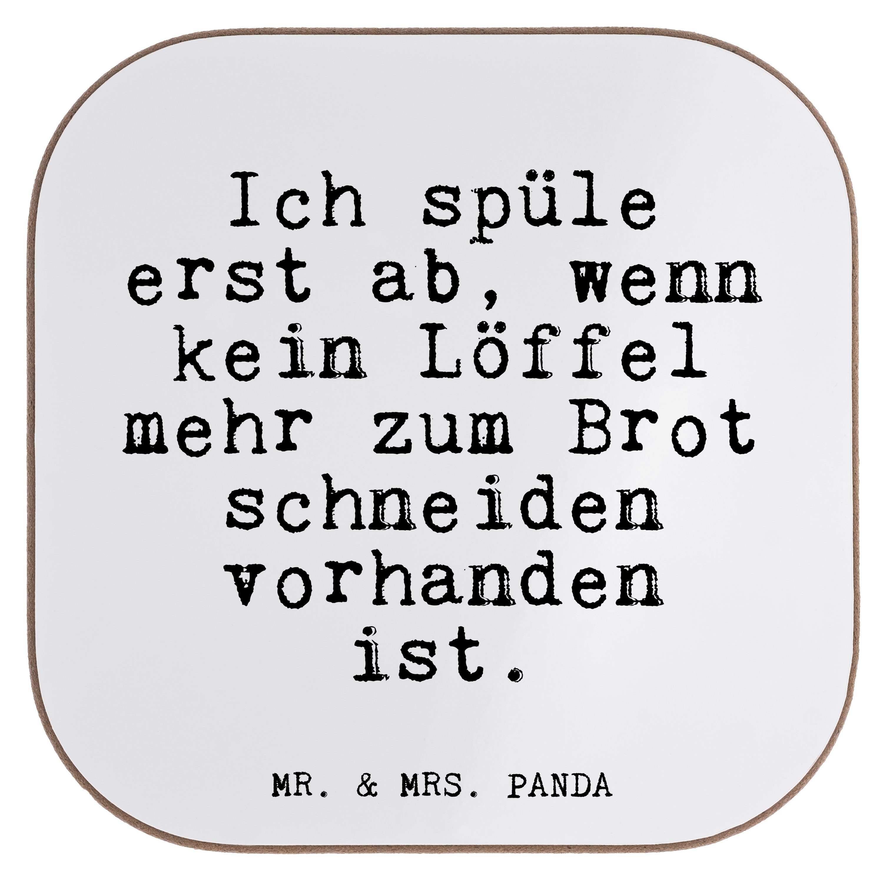 Jung, Getränkeuntersetzer Panda Mrs. Weiß Freund, - Ich Mr. Geschenk, & - Spruch, erst ab,... spüle Zitate, 1-tlg.
