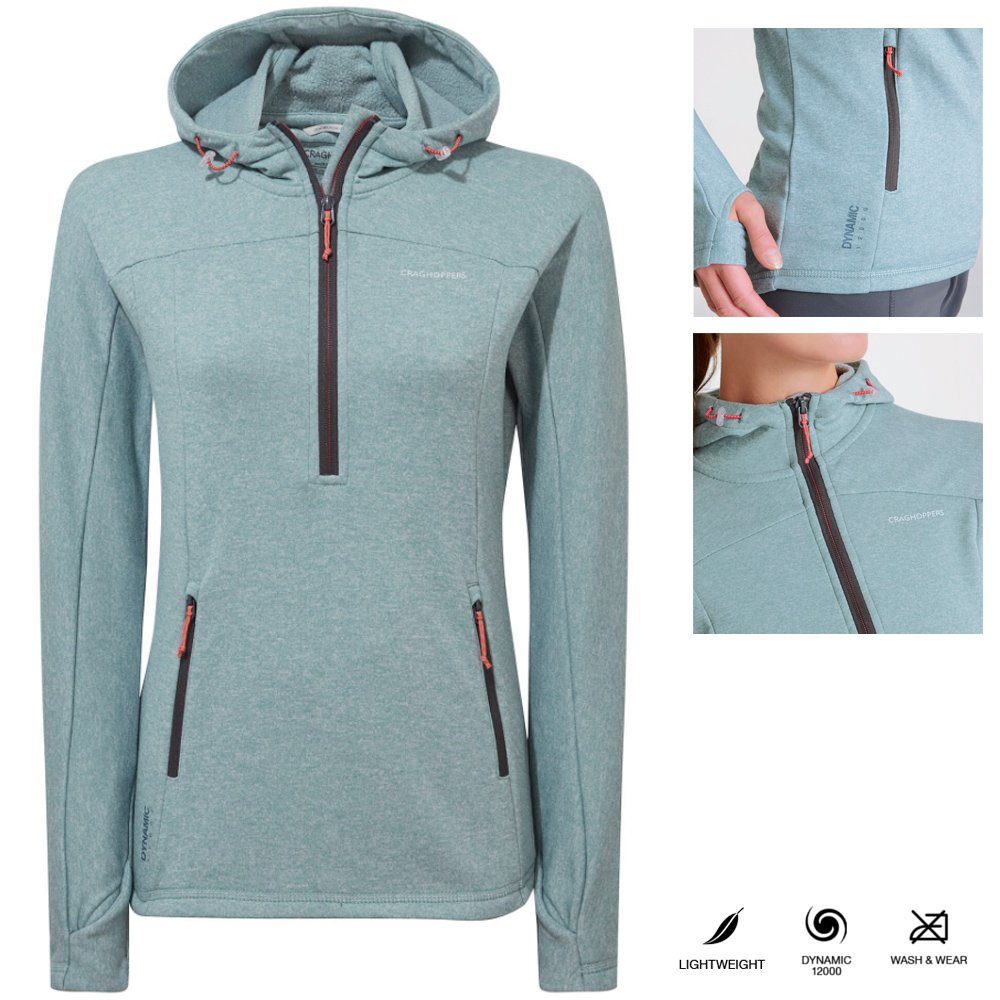 Craghoppers Fleeceshirt Craghoppers - Dynamic Kapuzenpulli - mit RV Taschen - Damen