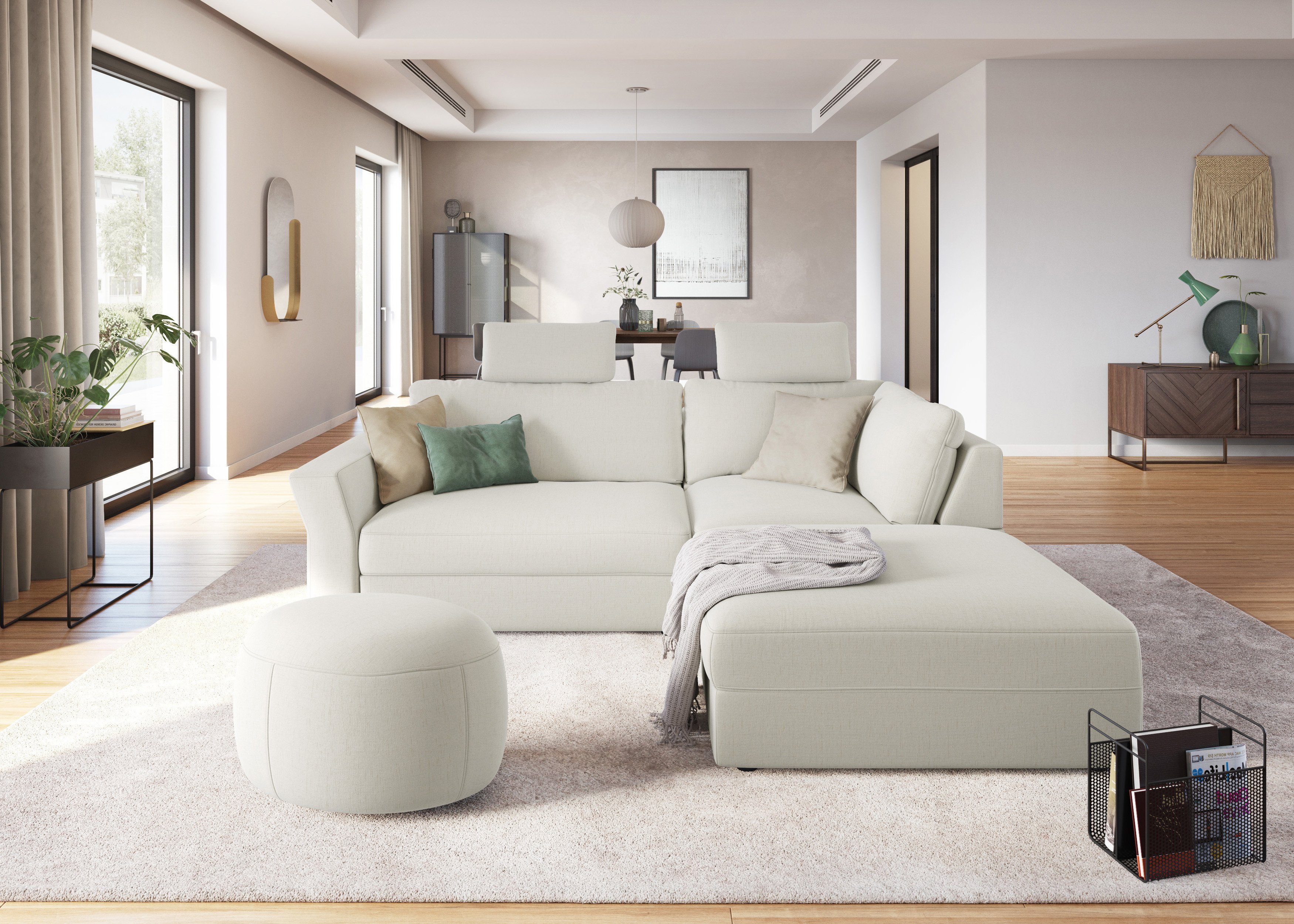 sit&more Ecksofa Cadabra L-Form, Breite 243 cm, inklusive Sitztiefenverstellung