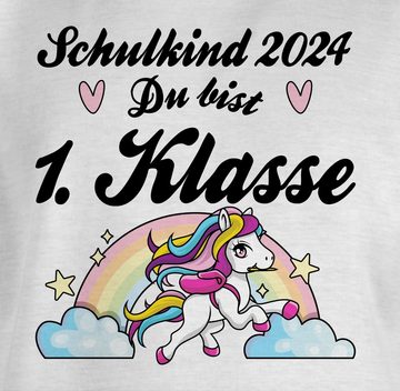 Shirtracer T-Shirt Schulkind 2024 - Du bist Erstklassig - Pferd Einschulung Mädchen