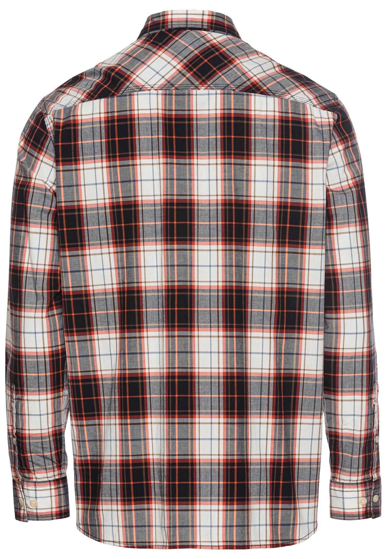 camel active Langarmhemd Langarm Hemd im Karomuster aus reiner Baumwolle günstig online kaufen